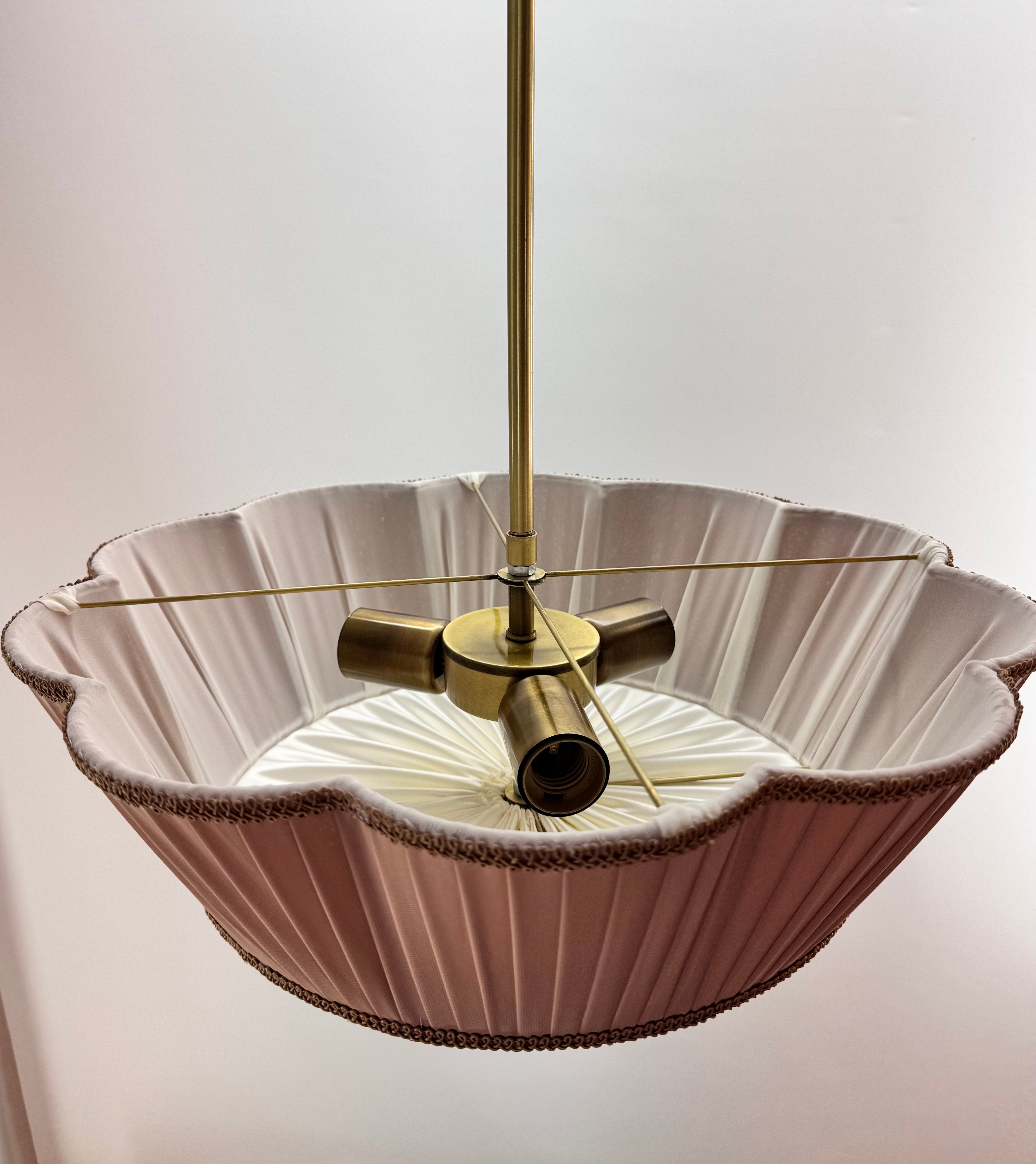 Charlotte İpek Saten Avize Vintage Pembe