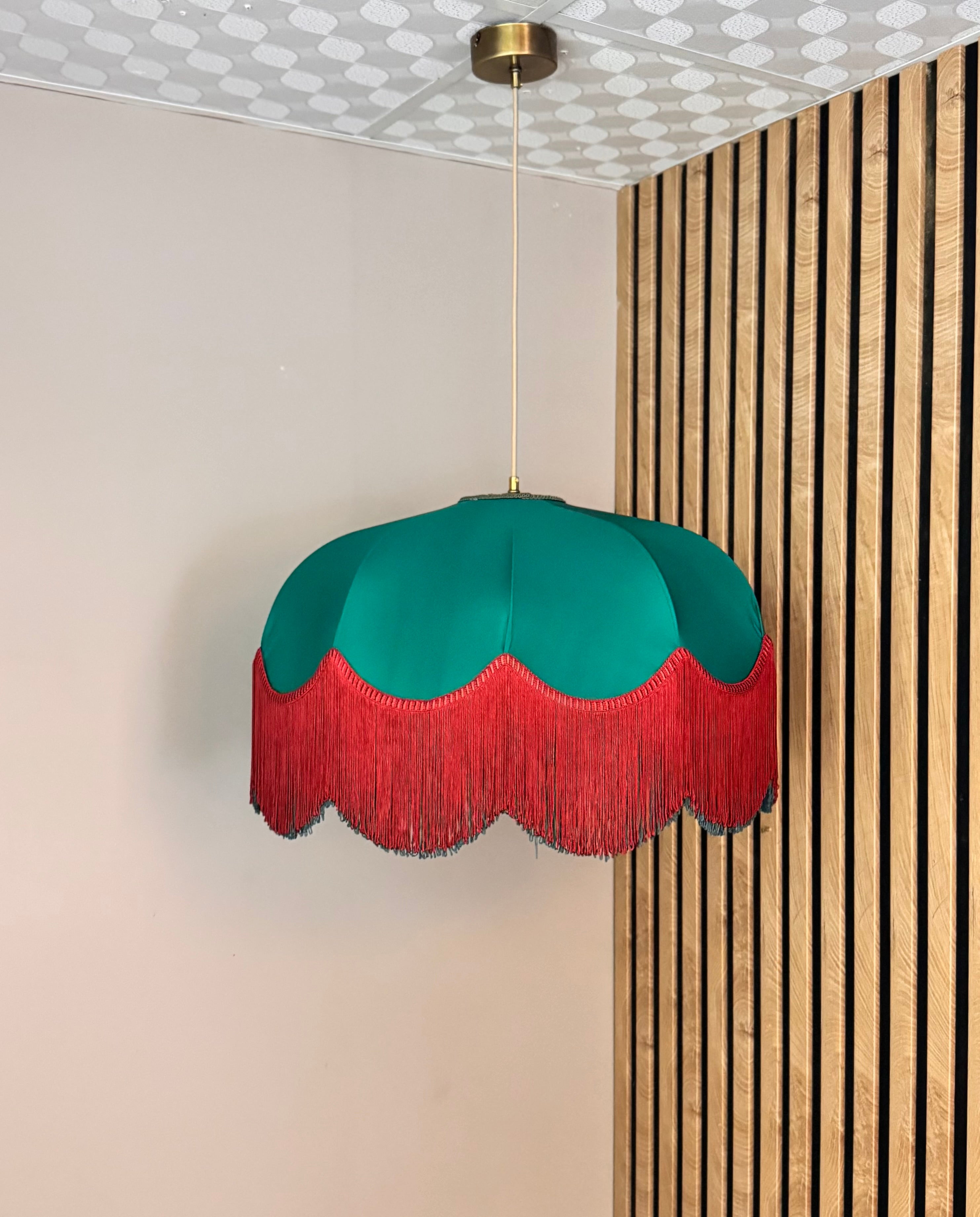 Diana El yapımı Saten Kumaş Püsküllü Avize