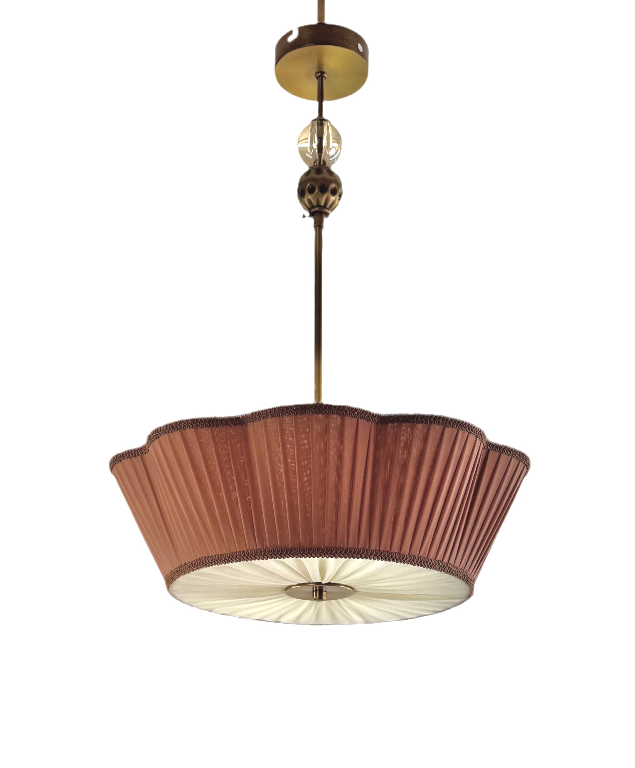 Charlotte İpek Saten Avize Vintage Pembe