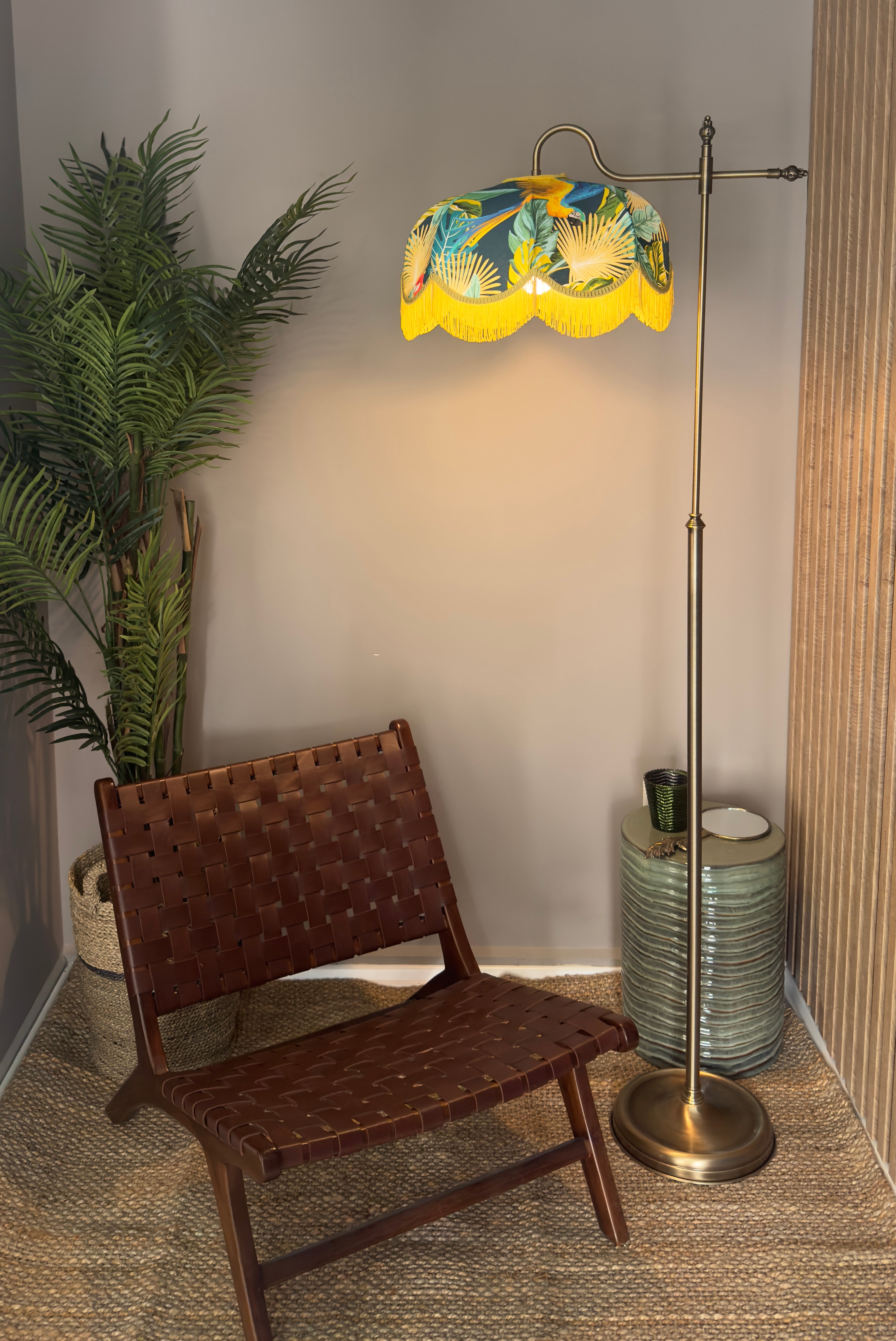 Peacock Floor Lamp Brasil Headboard