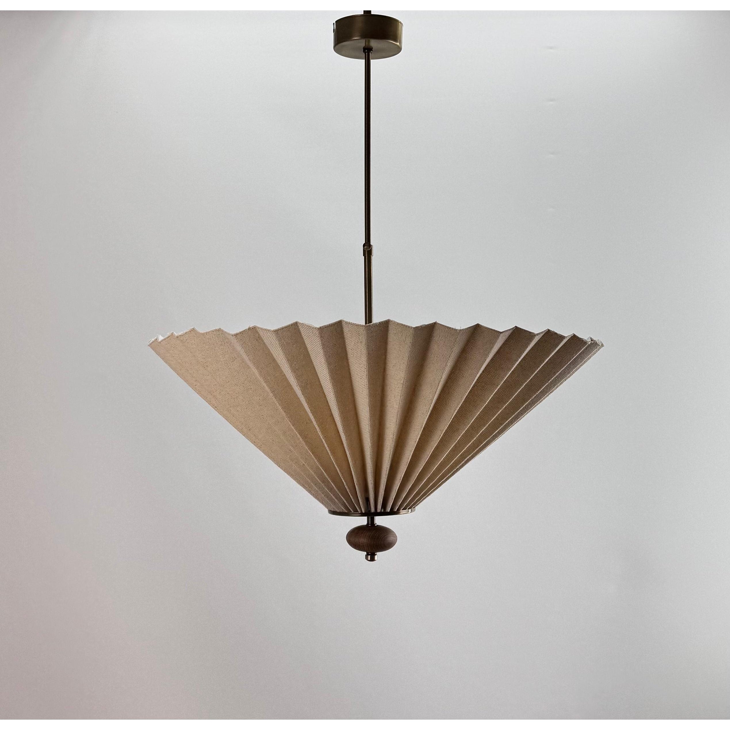 Fuji Pleated Linen Chandelier