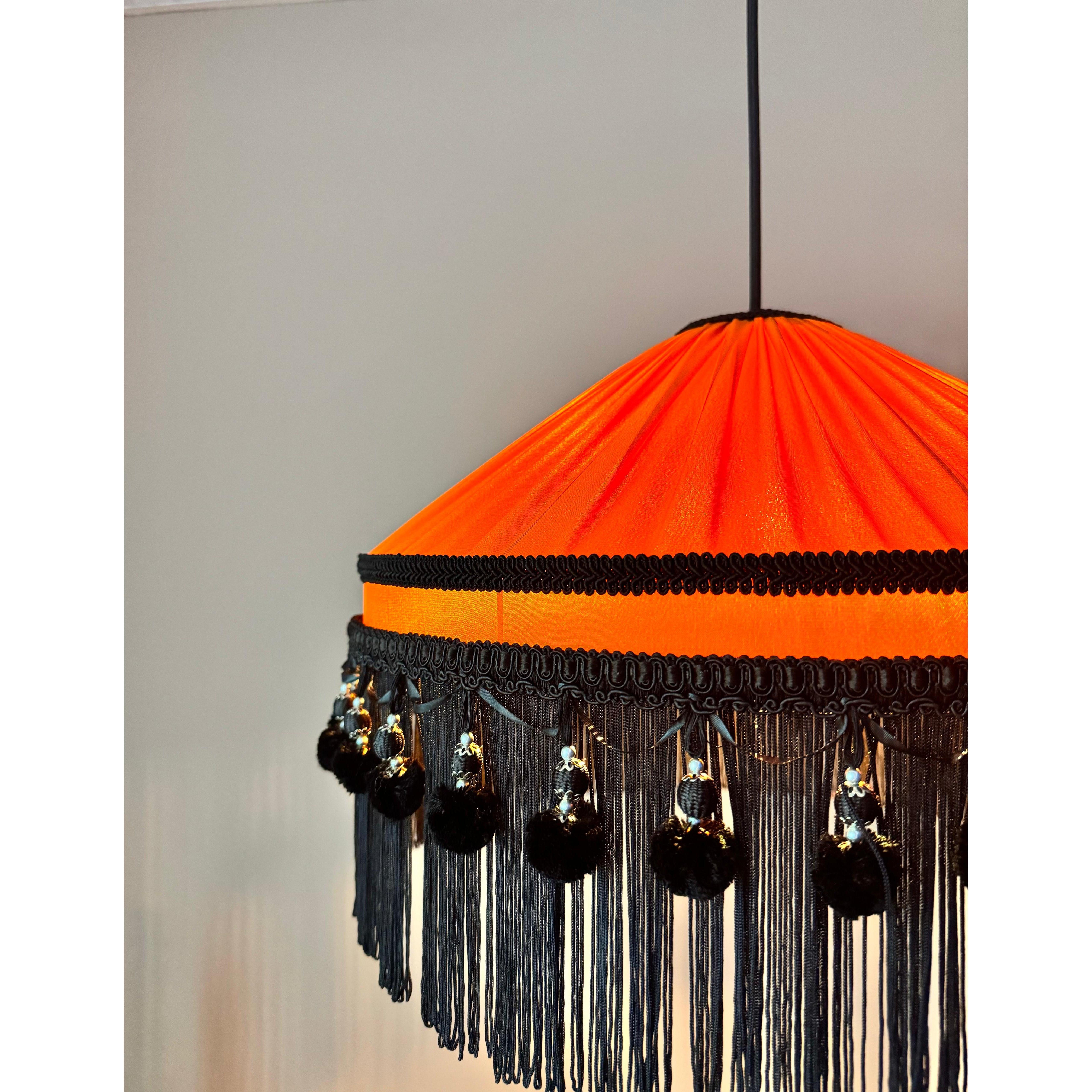 Helen Satin Fabric Tassel Chandelier