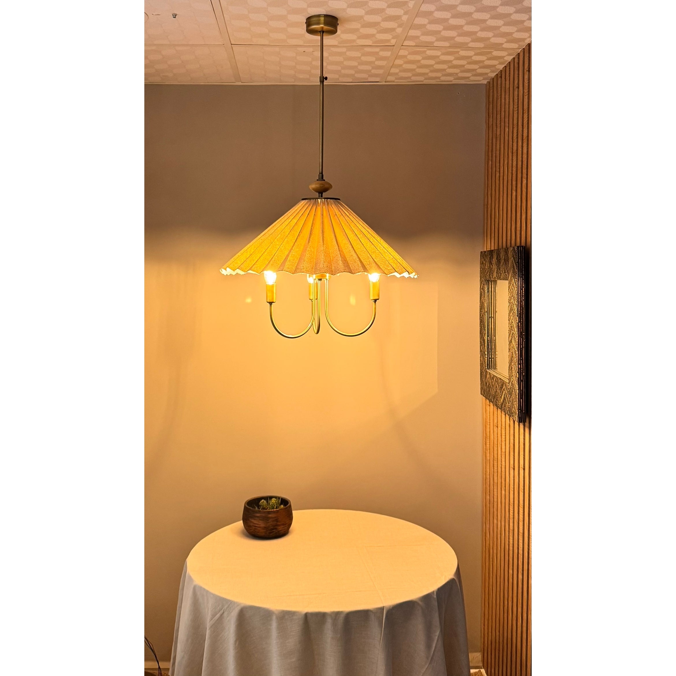 Lille French Style Linen Folding Pleated Chandelier