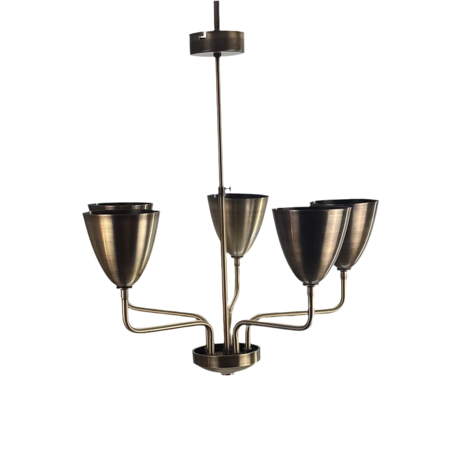 Lola Modern Chandelier Brass 5-Piece