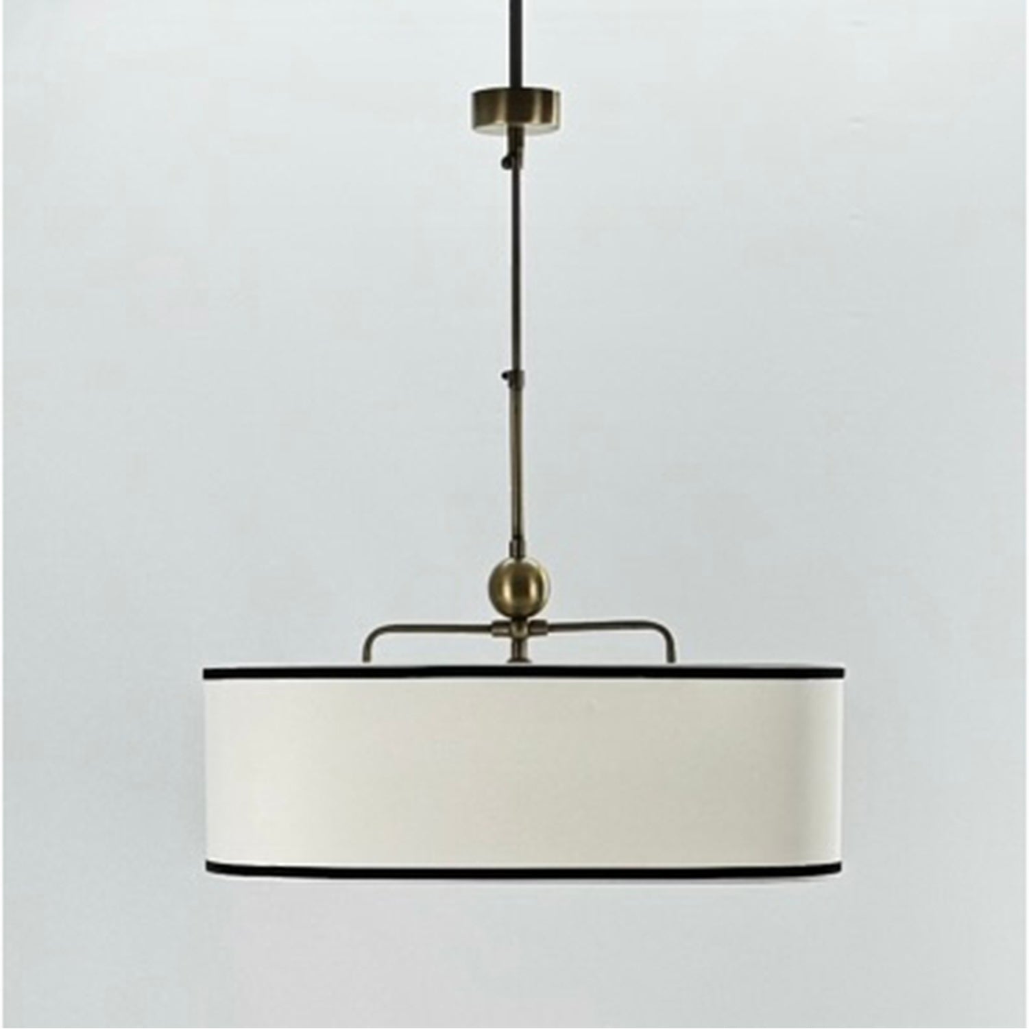 Oscar Elips Biyeli 3 Işıklı Kumaş Avize