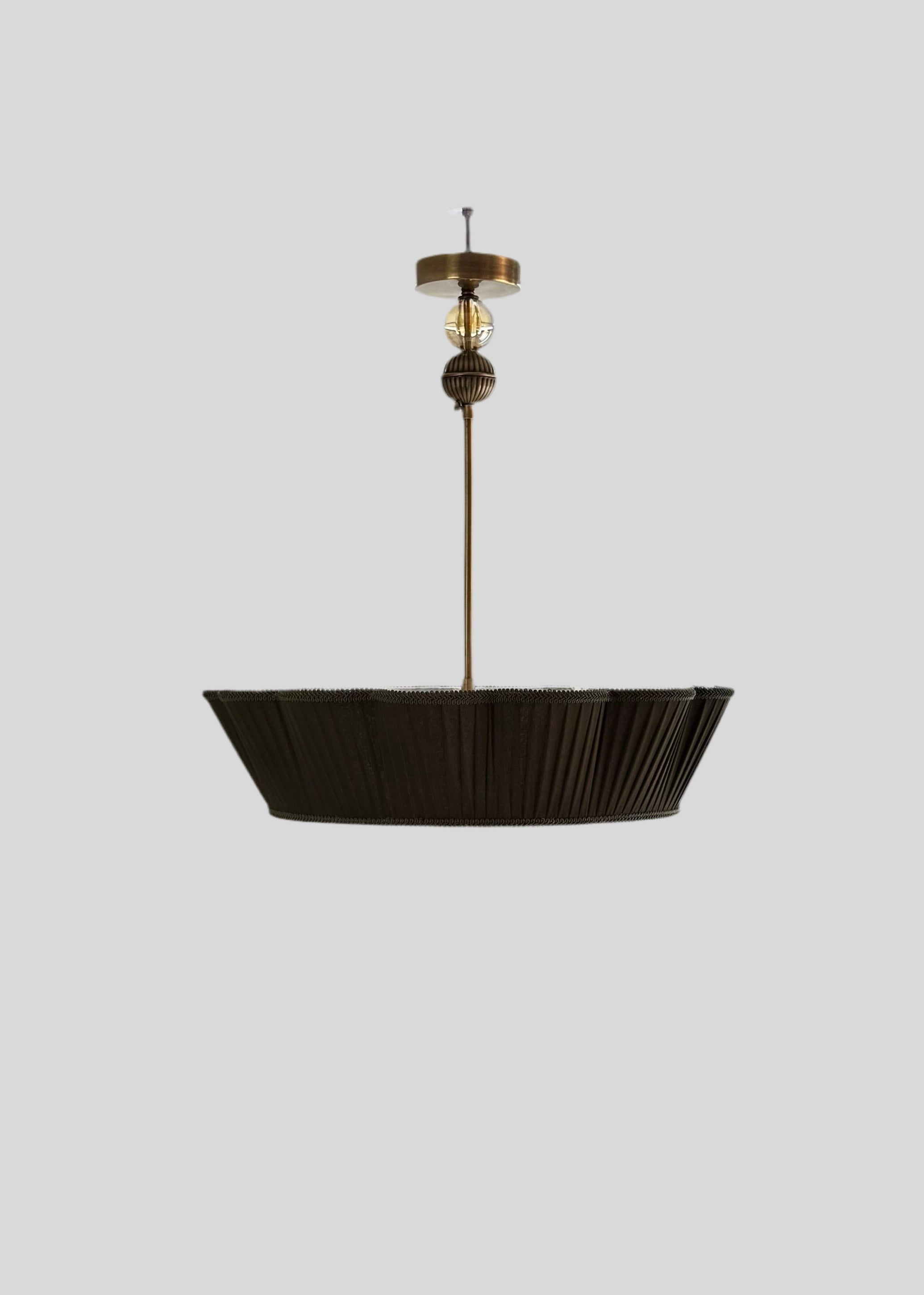 Charlotte İpek Saten Avize Koyu Yeşil