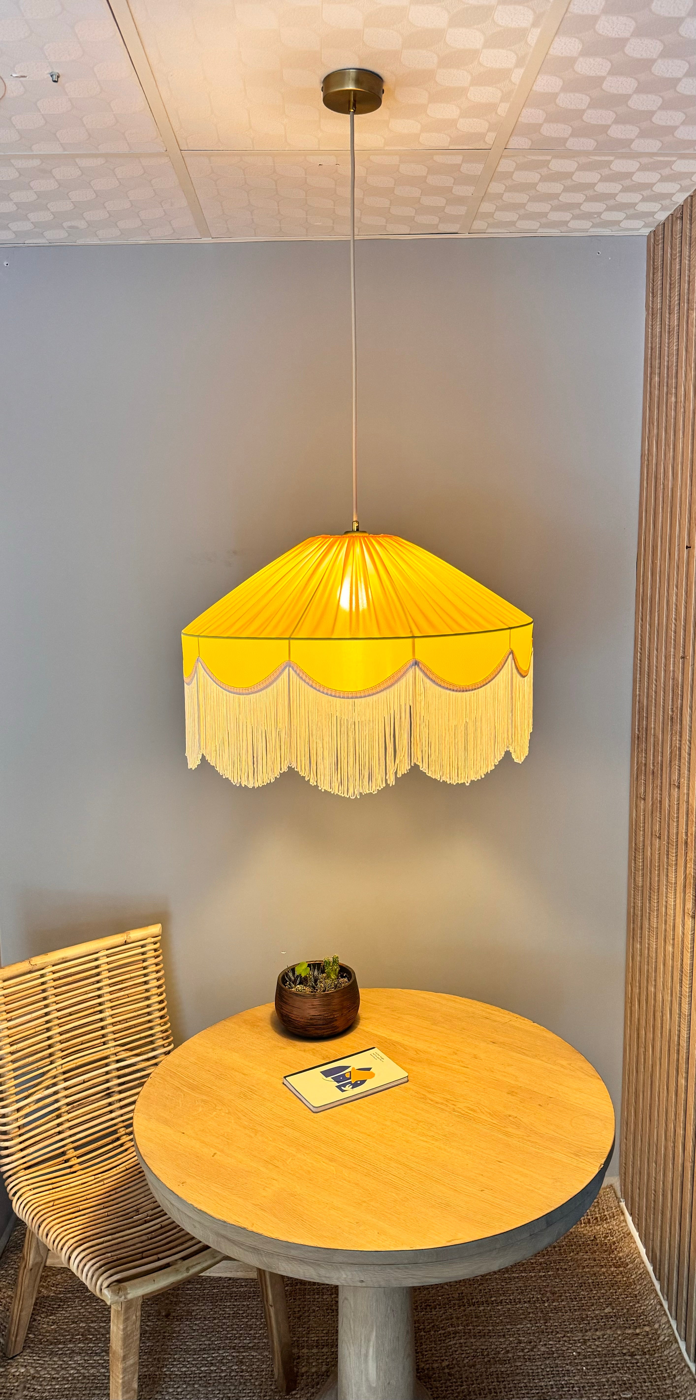 Sofia Silk Satin Tassel Chandelier Orange 