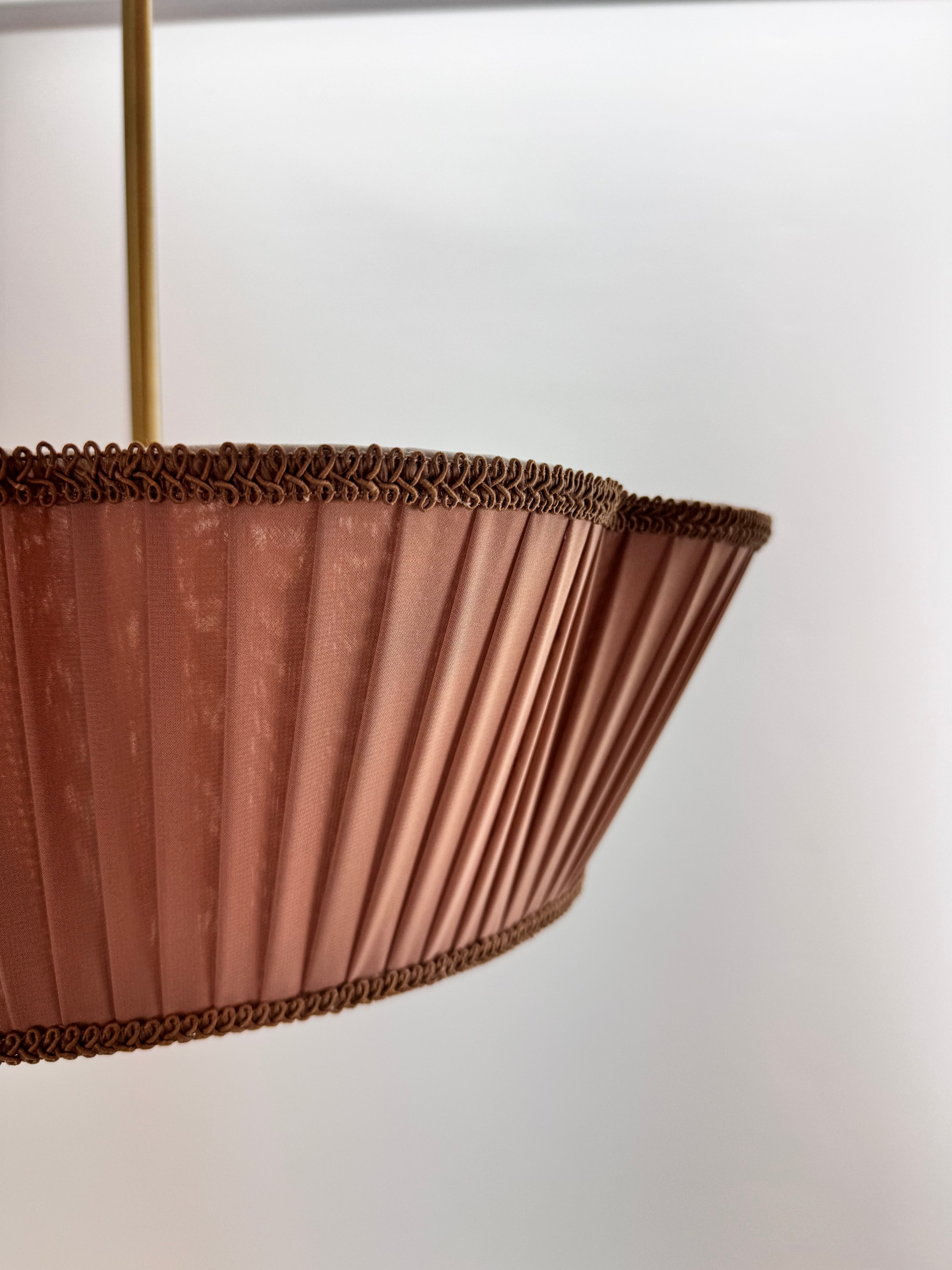 Charlotte İpek Saten Avize Vintage Pembe