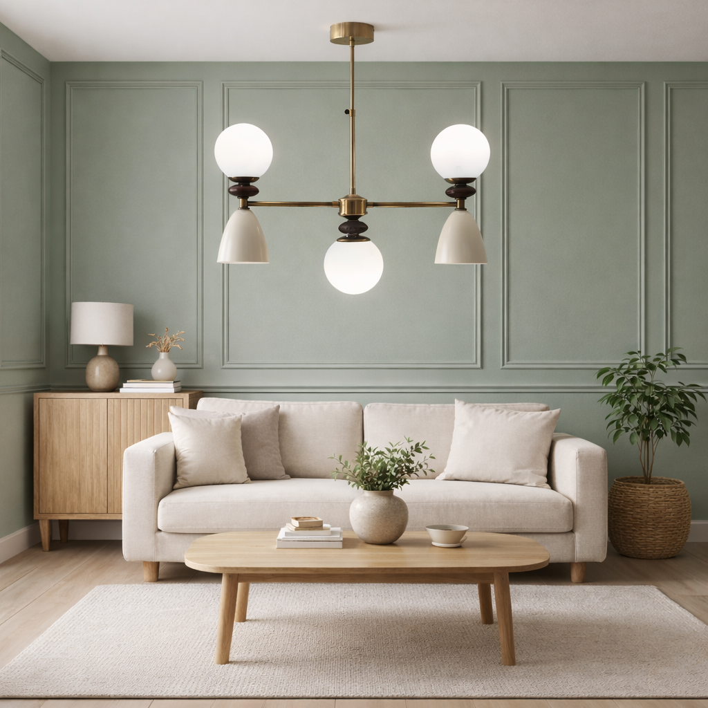 Vento Brass 5 ışıklı Modern Avize