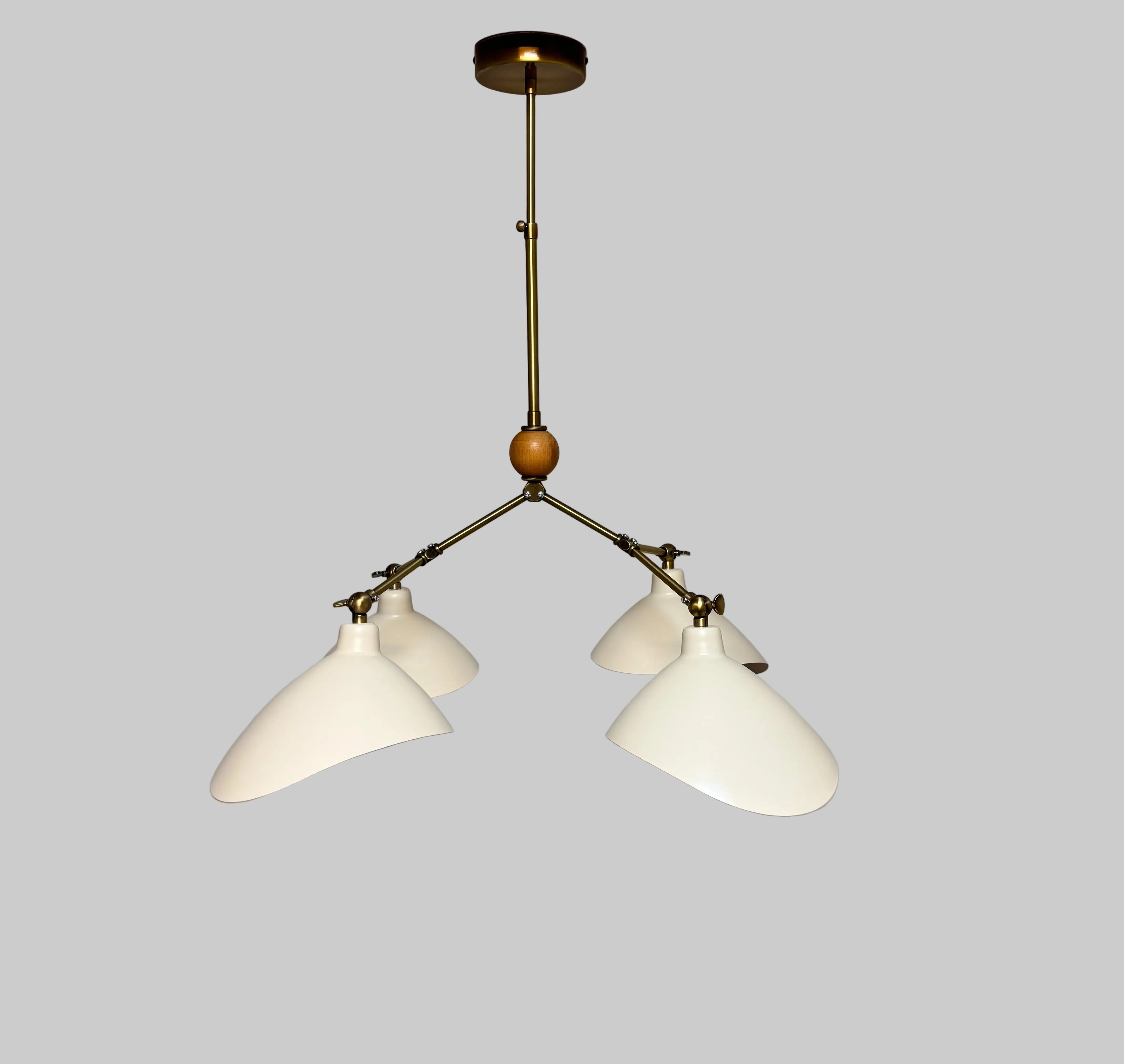 Paul Wood Ahşap Detaylı 4’lü İskandinav Tarzı Avize