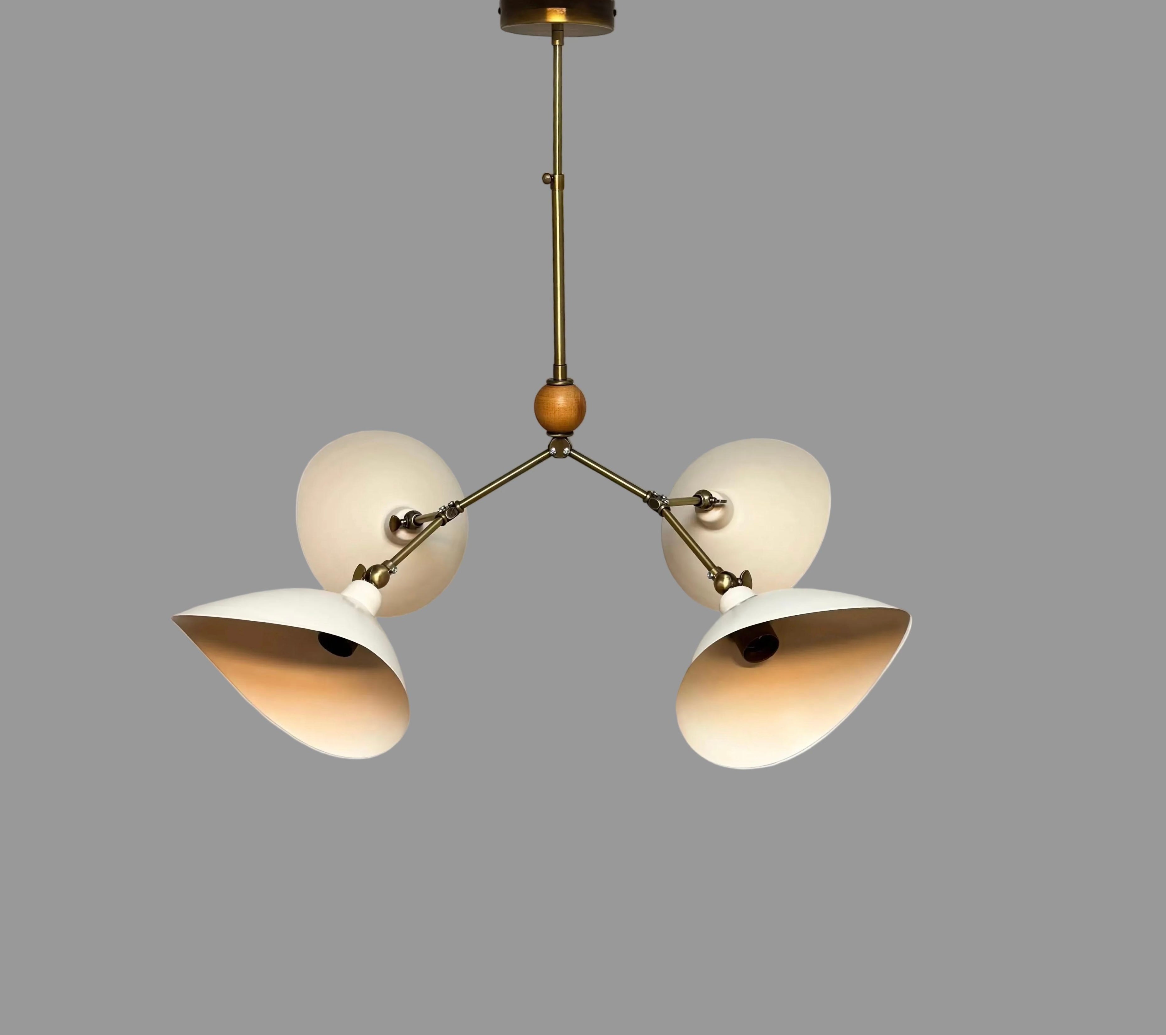 Paul Wood Ahşap Detaylı 4’lü İskandinav Tarzı Avize