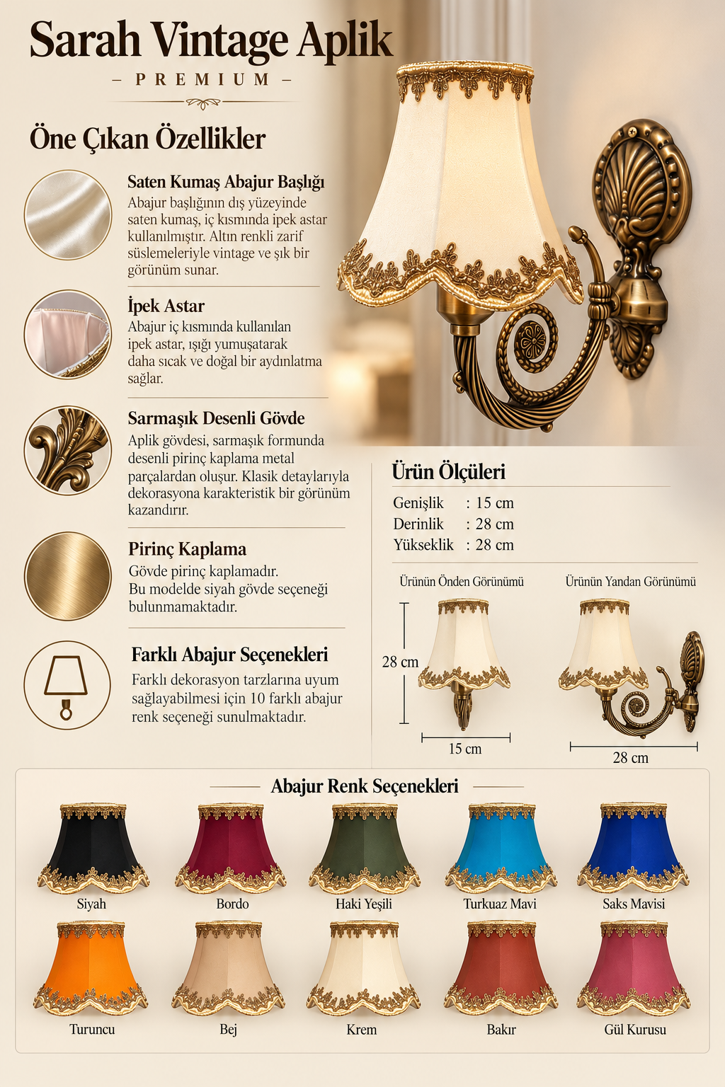 Vivaldi Sarah Vintage Aplik