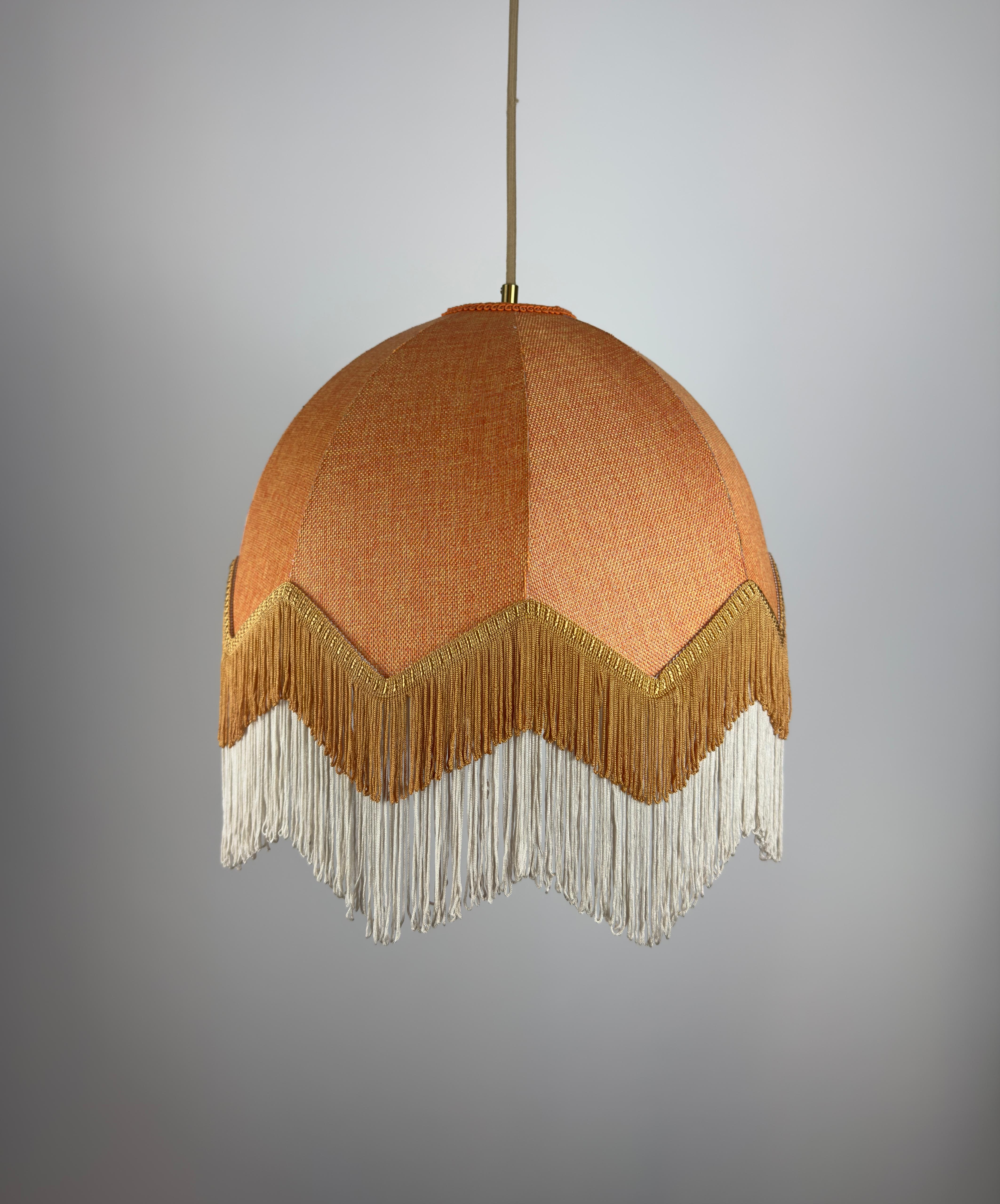 Lorenzo Tassel Fabric Chandelier Orange