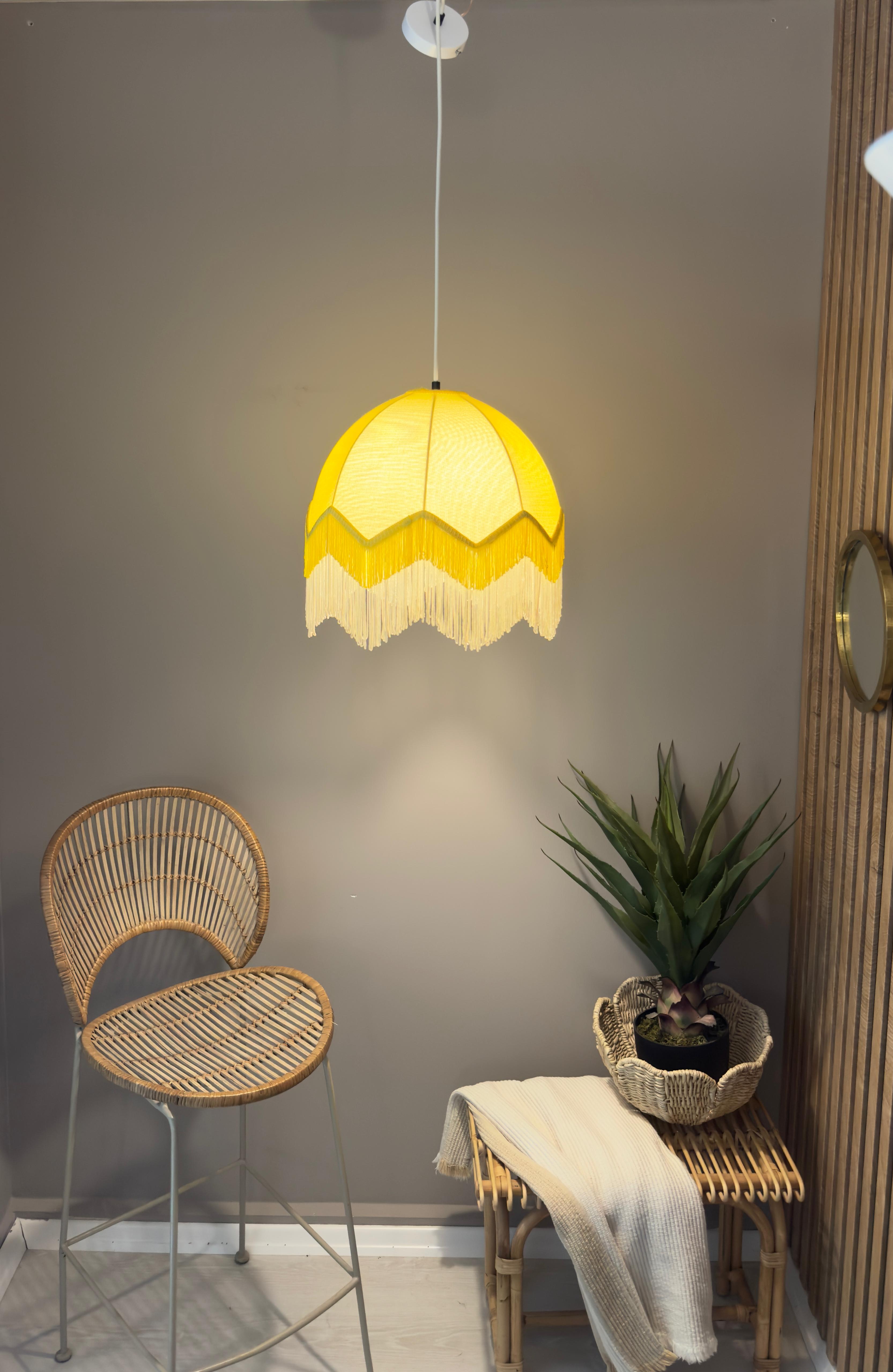 Lorenzo Tassel Fabric Chandelier Lemonade