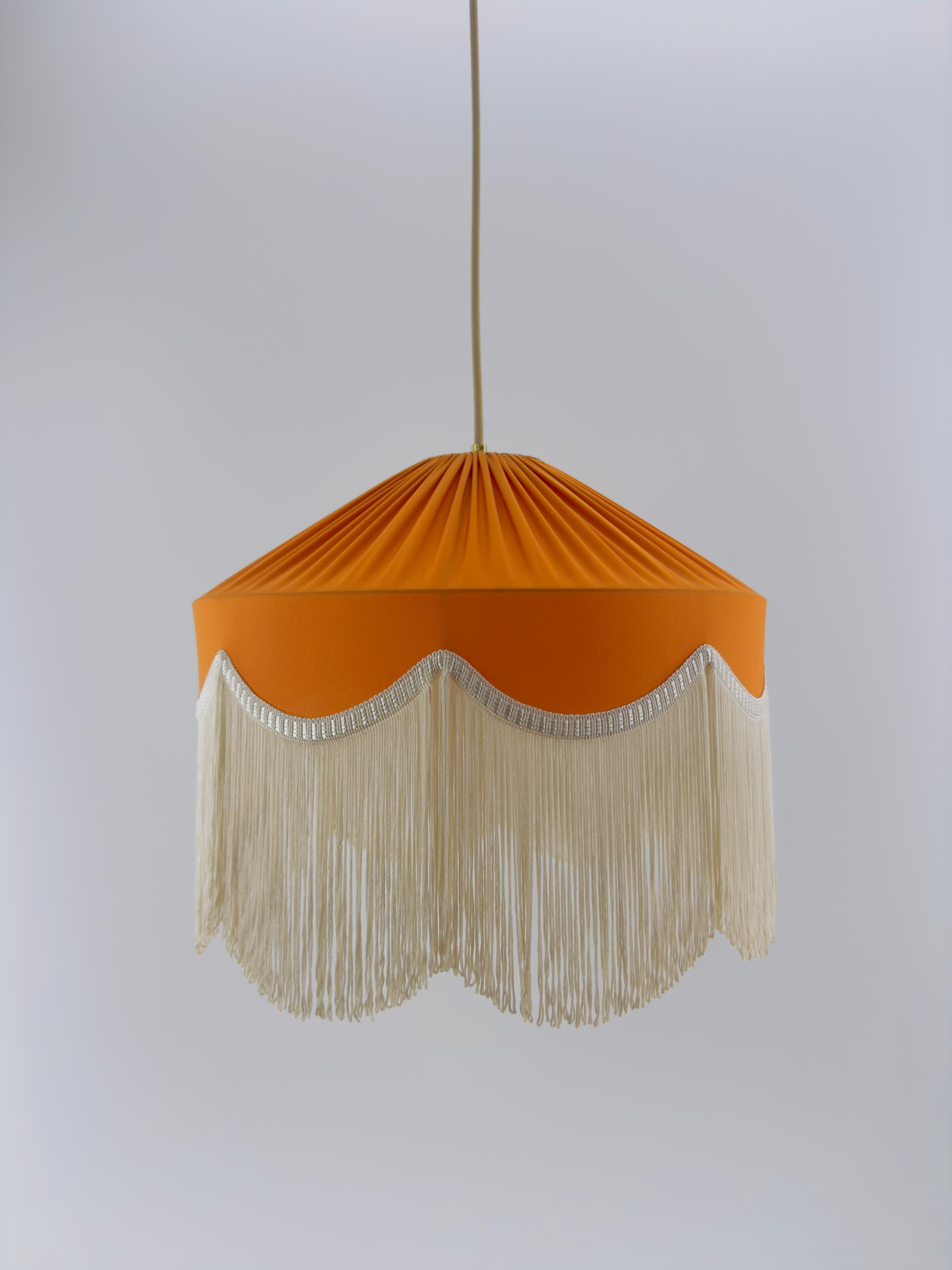 Sofia Silk Satin Tassel Chandelier Orange 