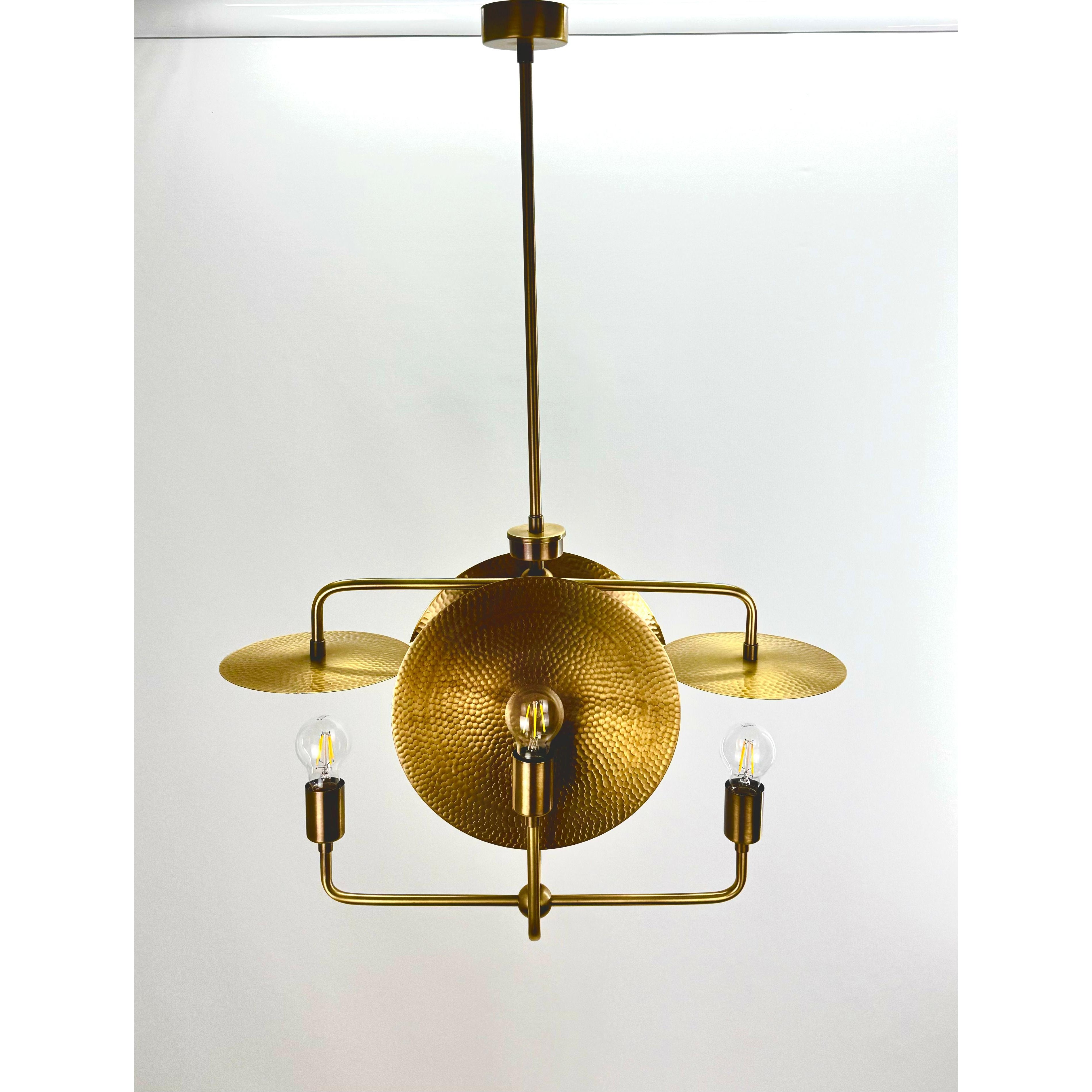 Crab Brass Chandelier Set of 4