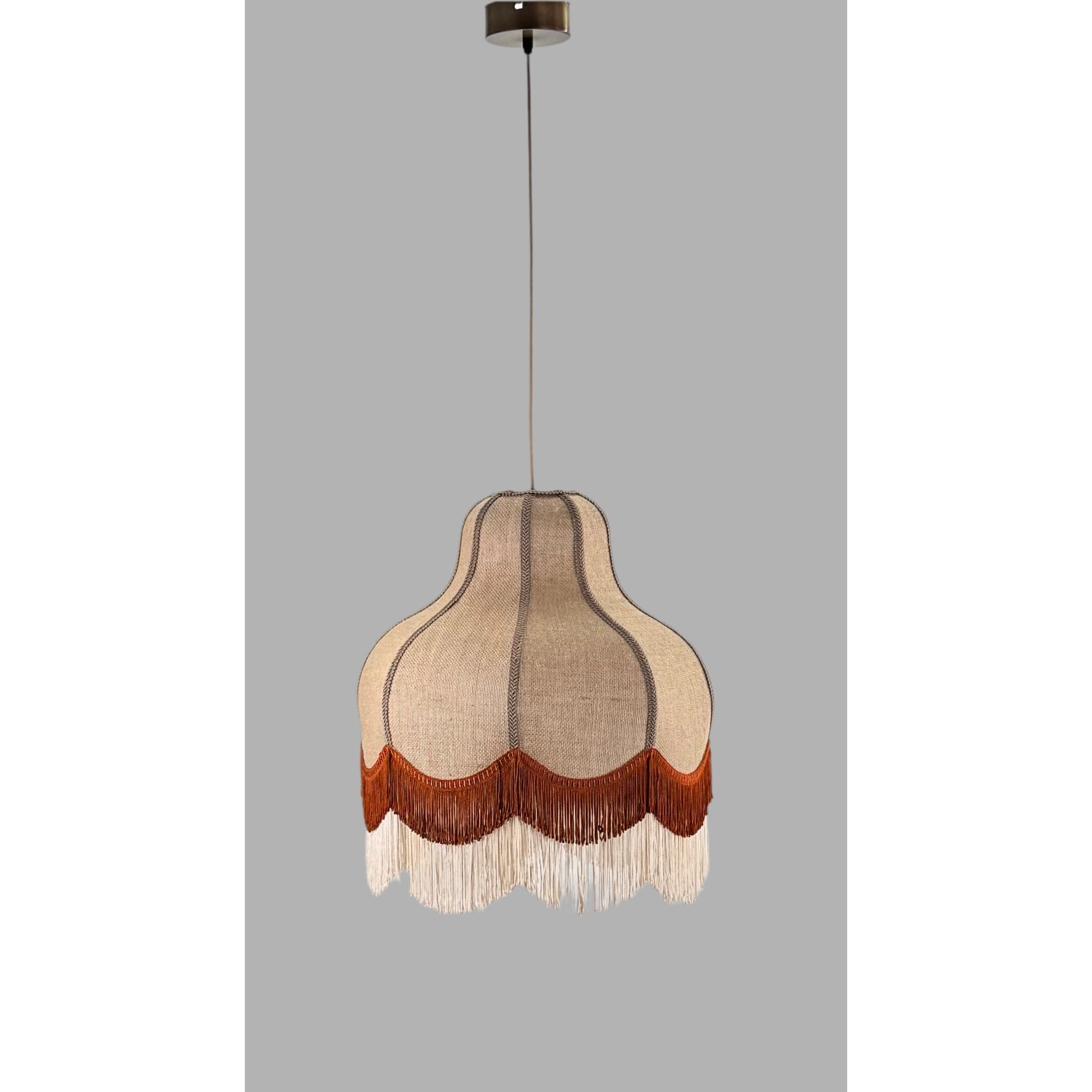 Cecilia Jute Fabric Double Tassel Chandelier