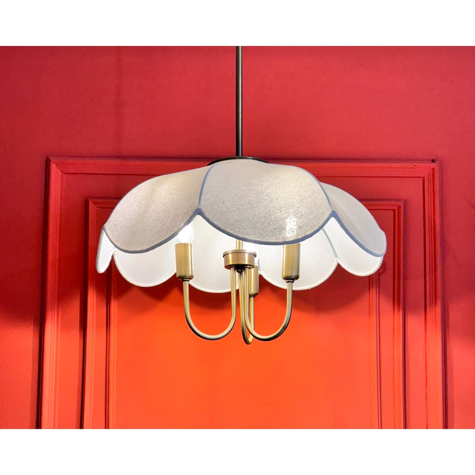 Daisy French Style 3-Light Linen Chandelier