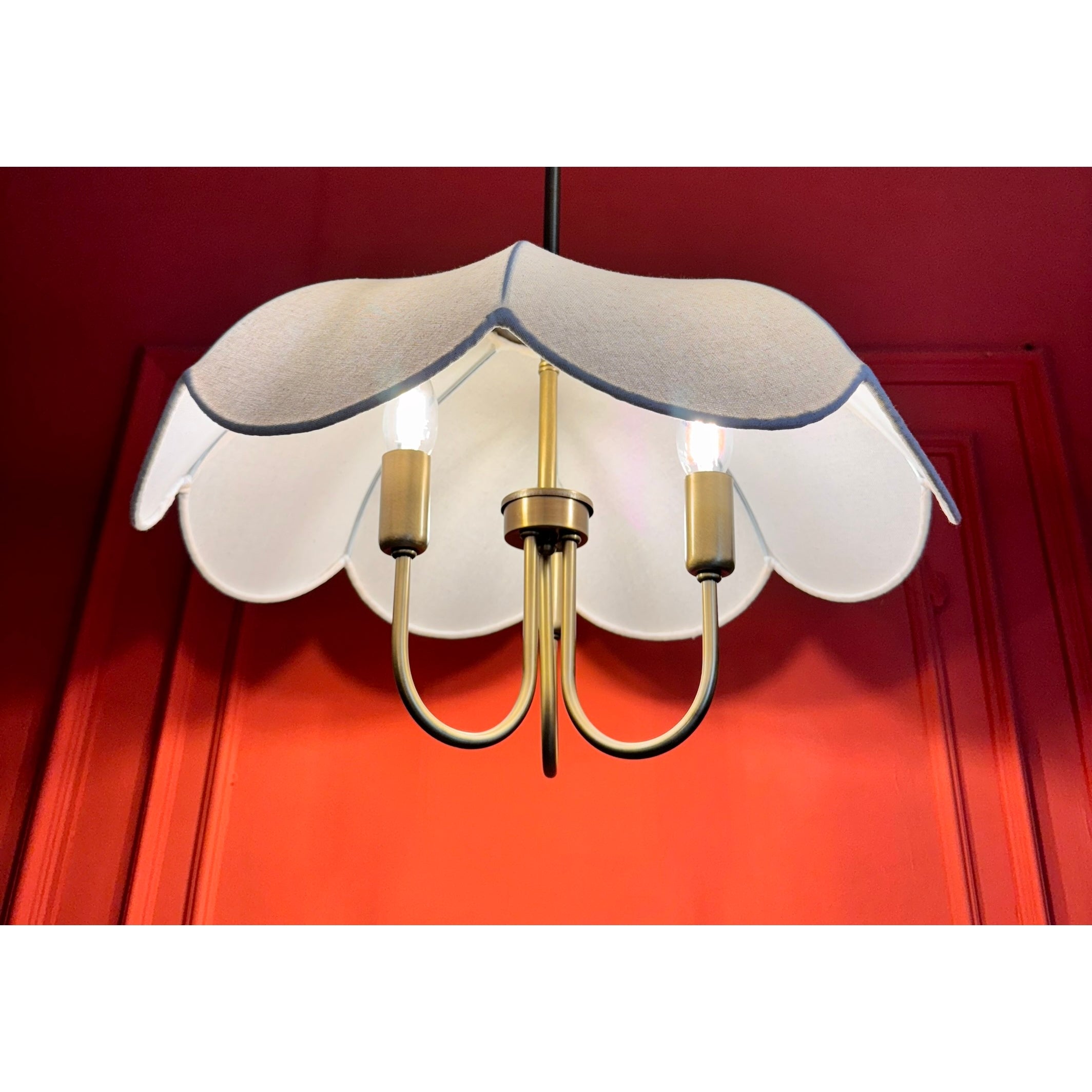 Daisy French Style 3-Light Linen Chandelier