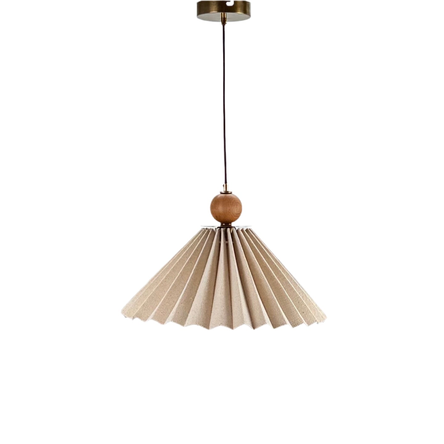 Emily Natural Linen Pleated Chandelier