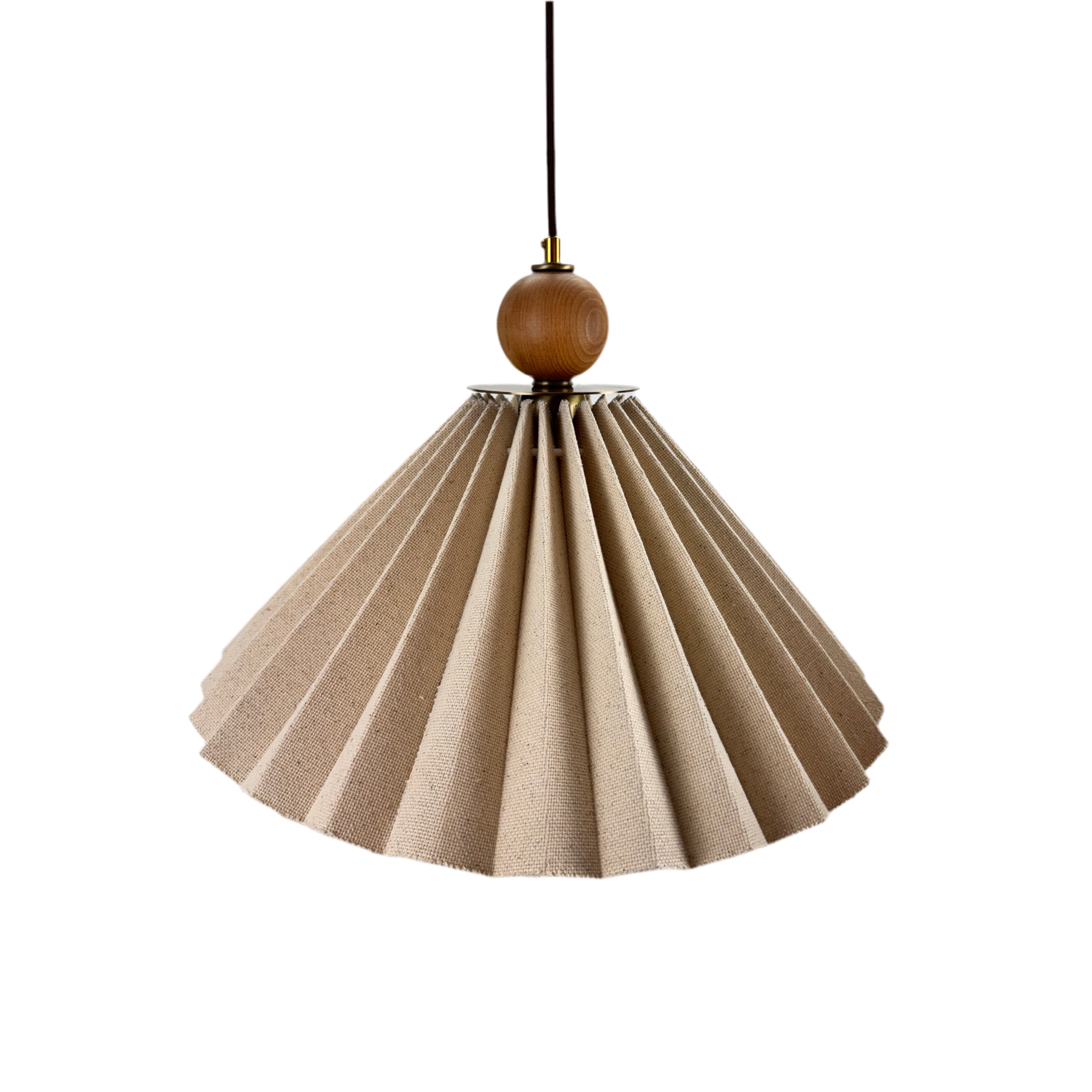 Emily Natural Linen Pleated Chandelier
