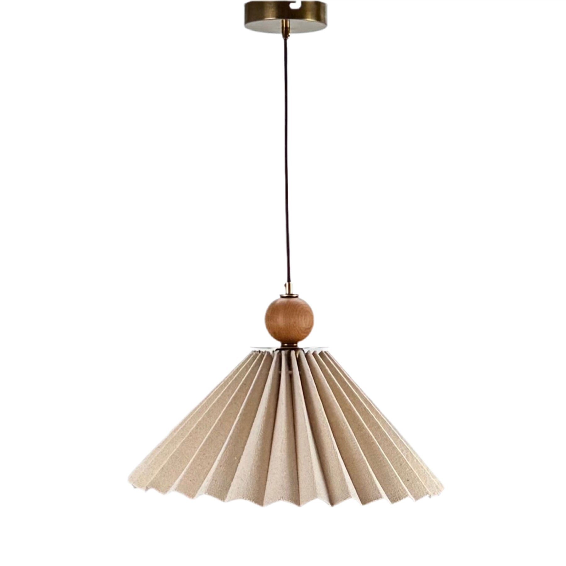 Emily Natural Linen Pleated Chandelier