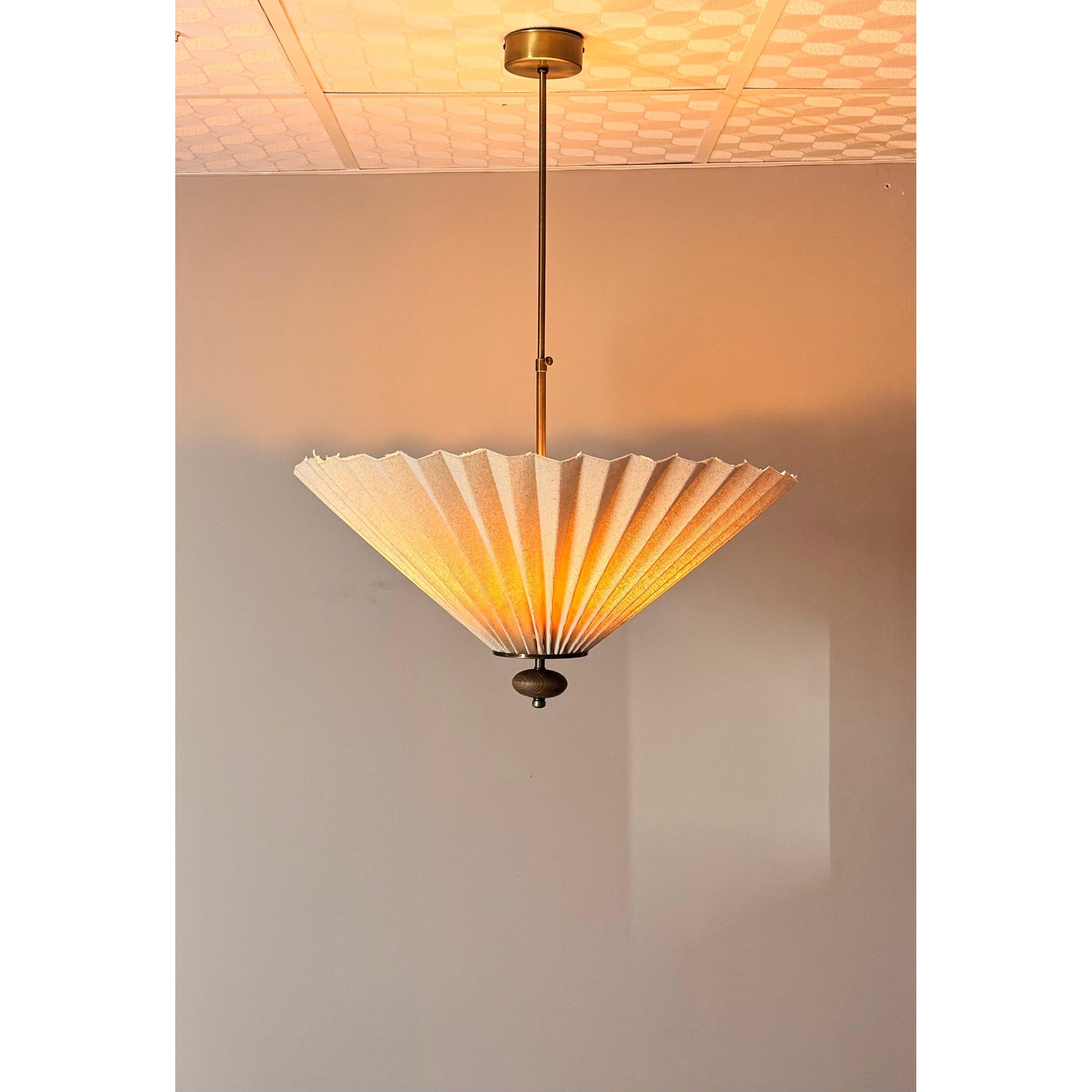 Fuji Pleated Linen Chandelier
