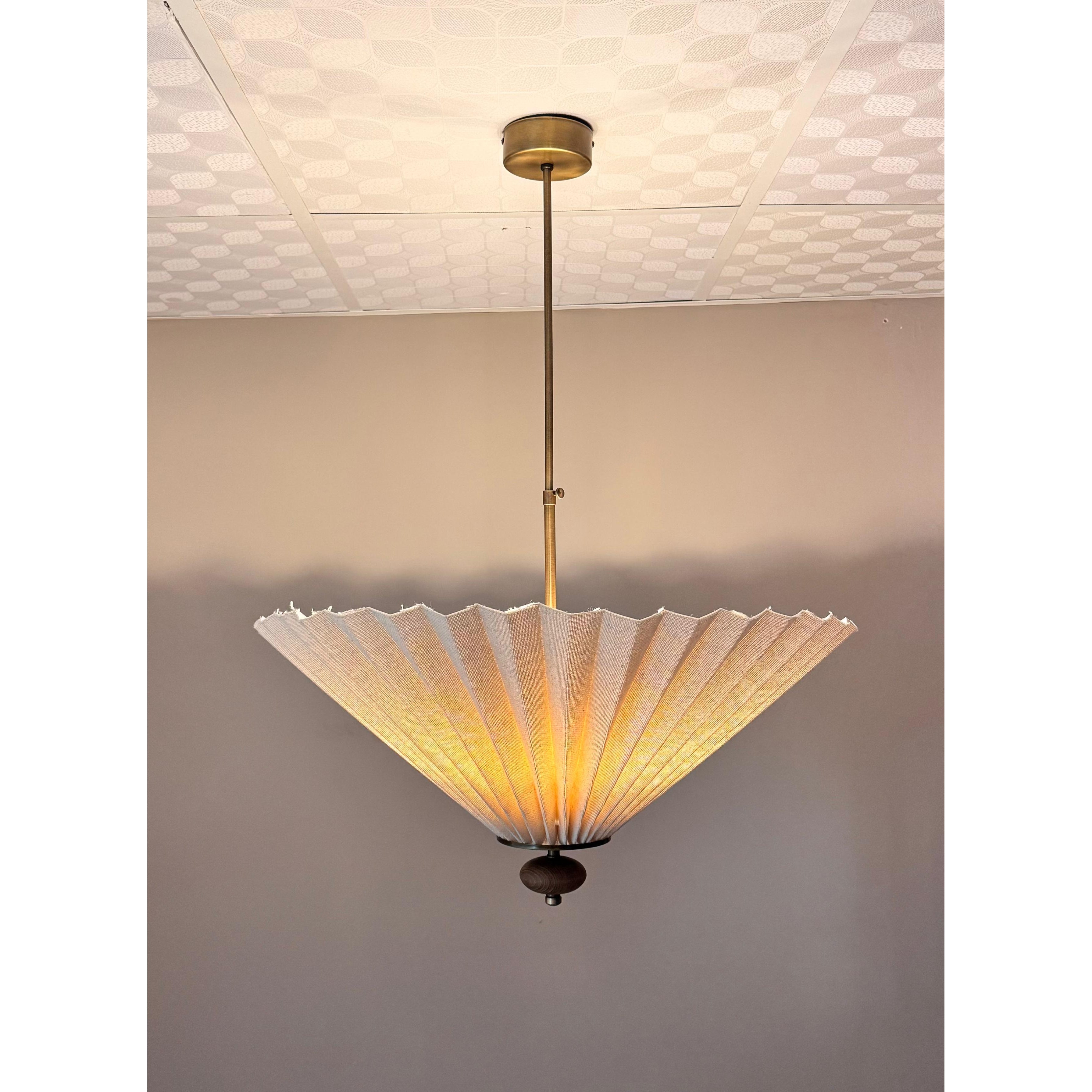 Fuji Pleated Linen Chandelier