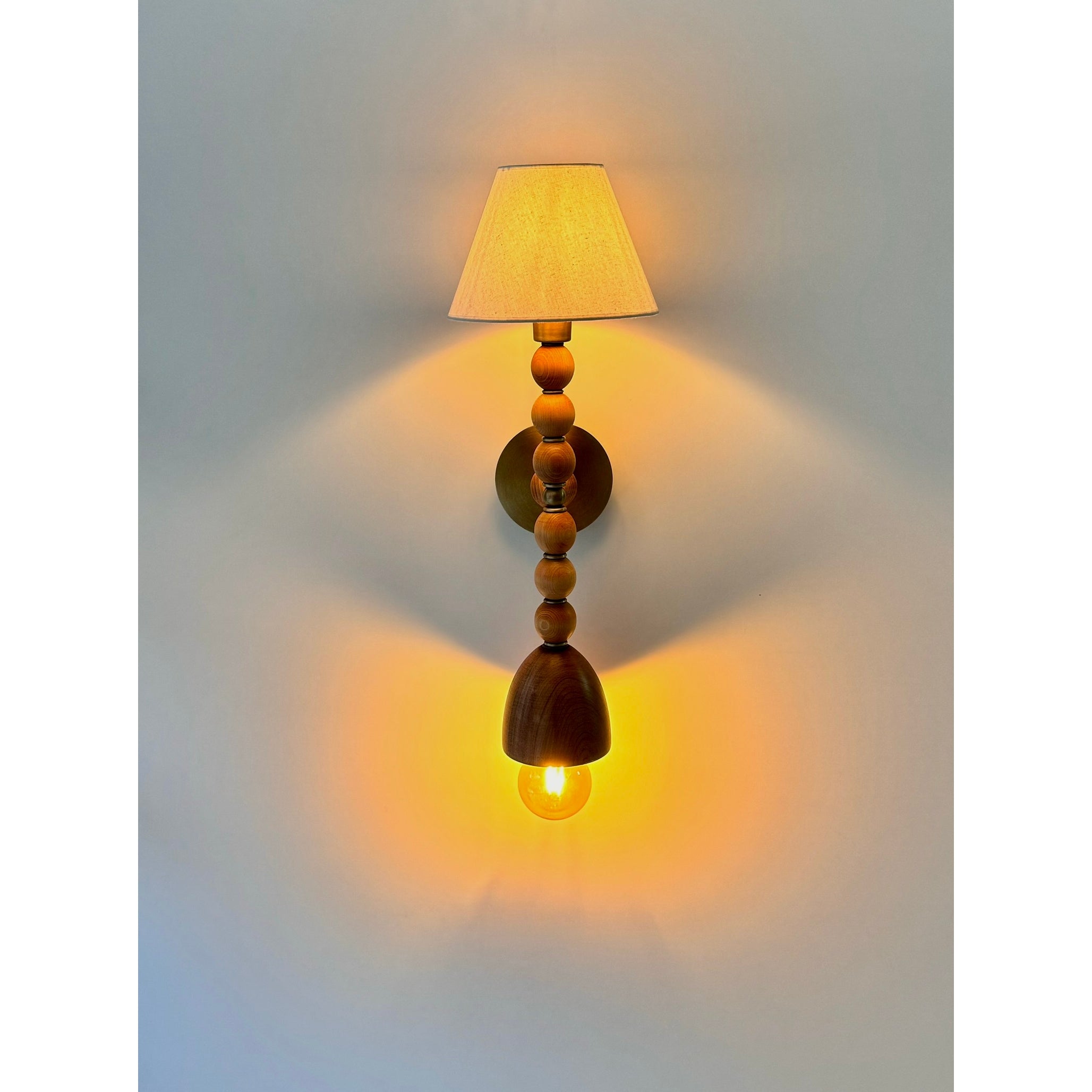 Gedson Wooden Rustic Wall Sconce Set of 2