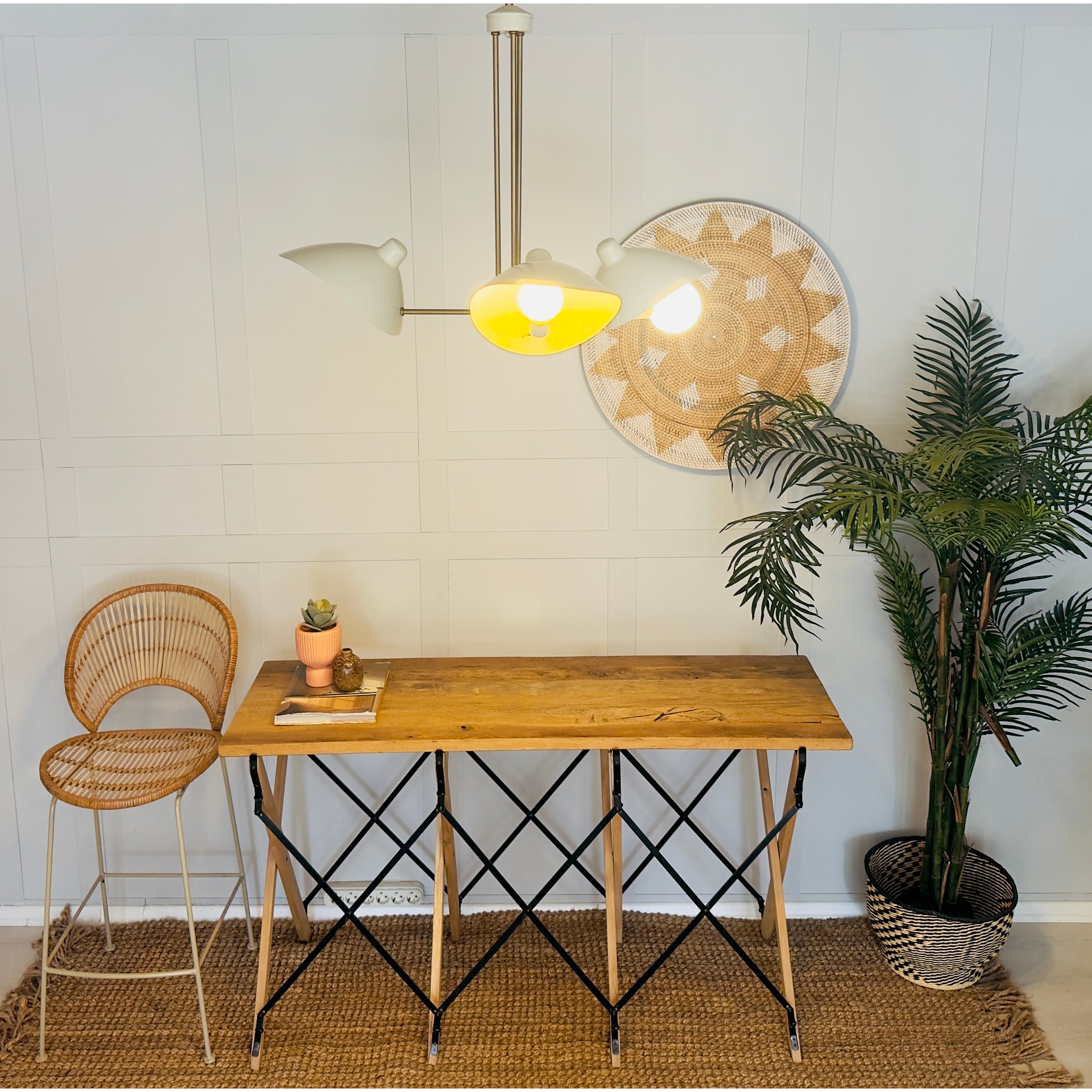 Geo Scandinavian Style 3-Arm Chandelier