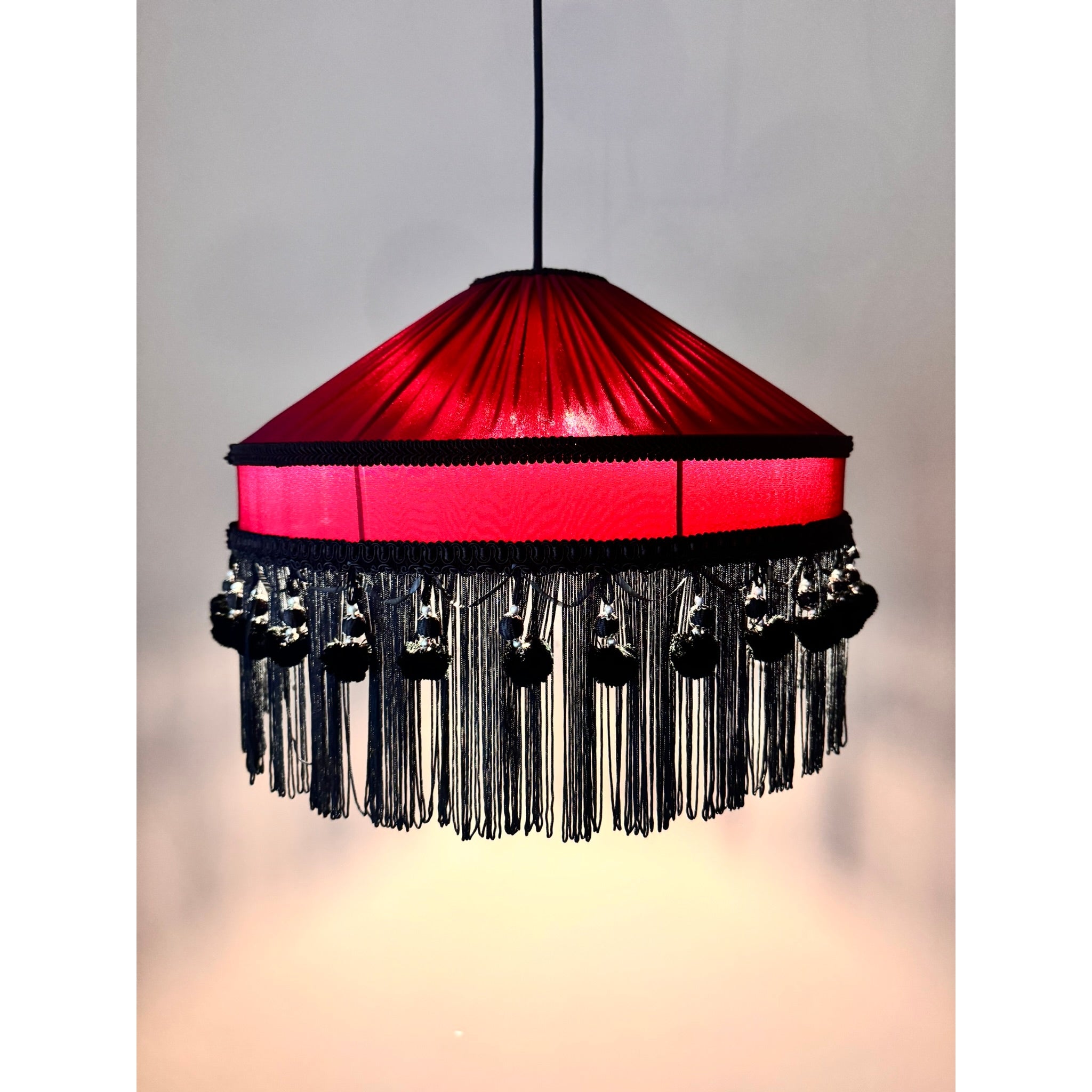 Helen Satin Fabric Tassel Chandelier