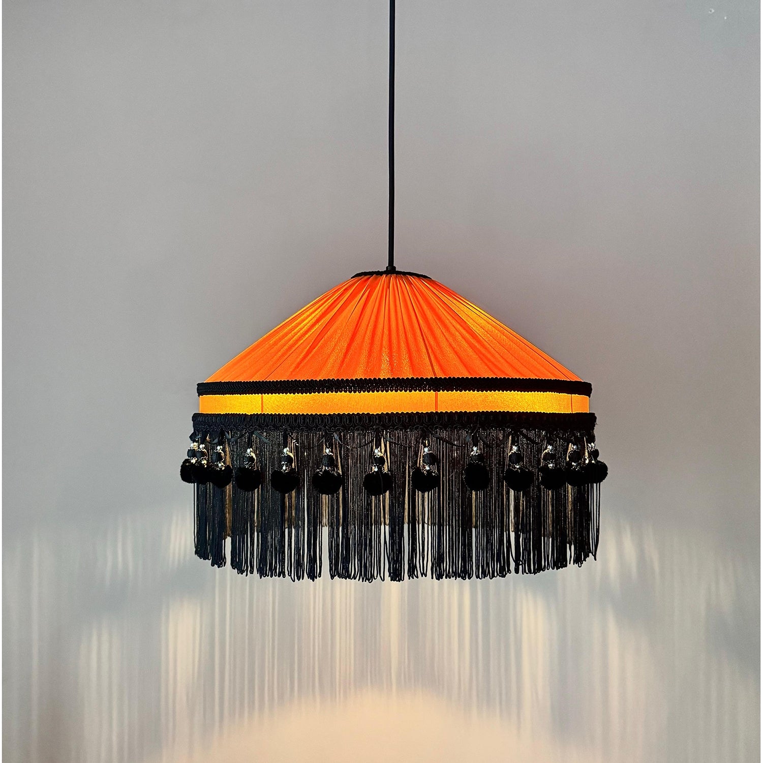 Helen Satin Fabric Tassel Chandelier