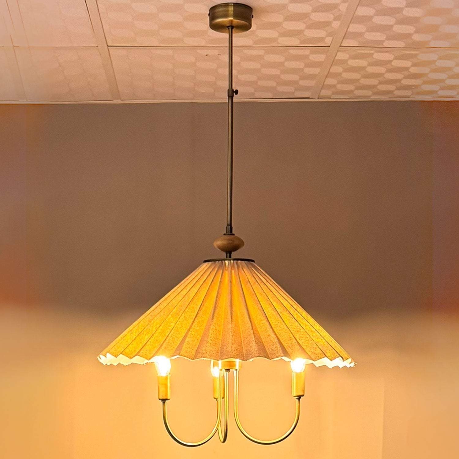 Lille French Style Linen Folding Pleated Chandelier