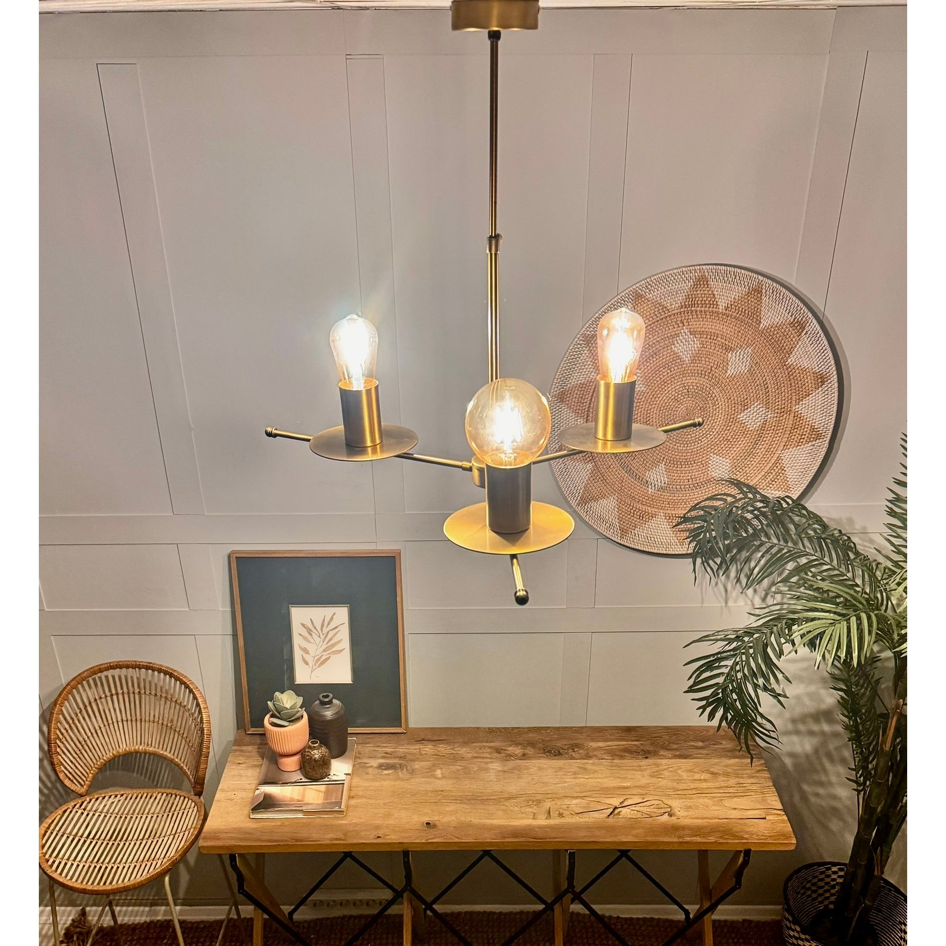 Mercy Brass Chandelier 3-Piece