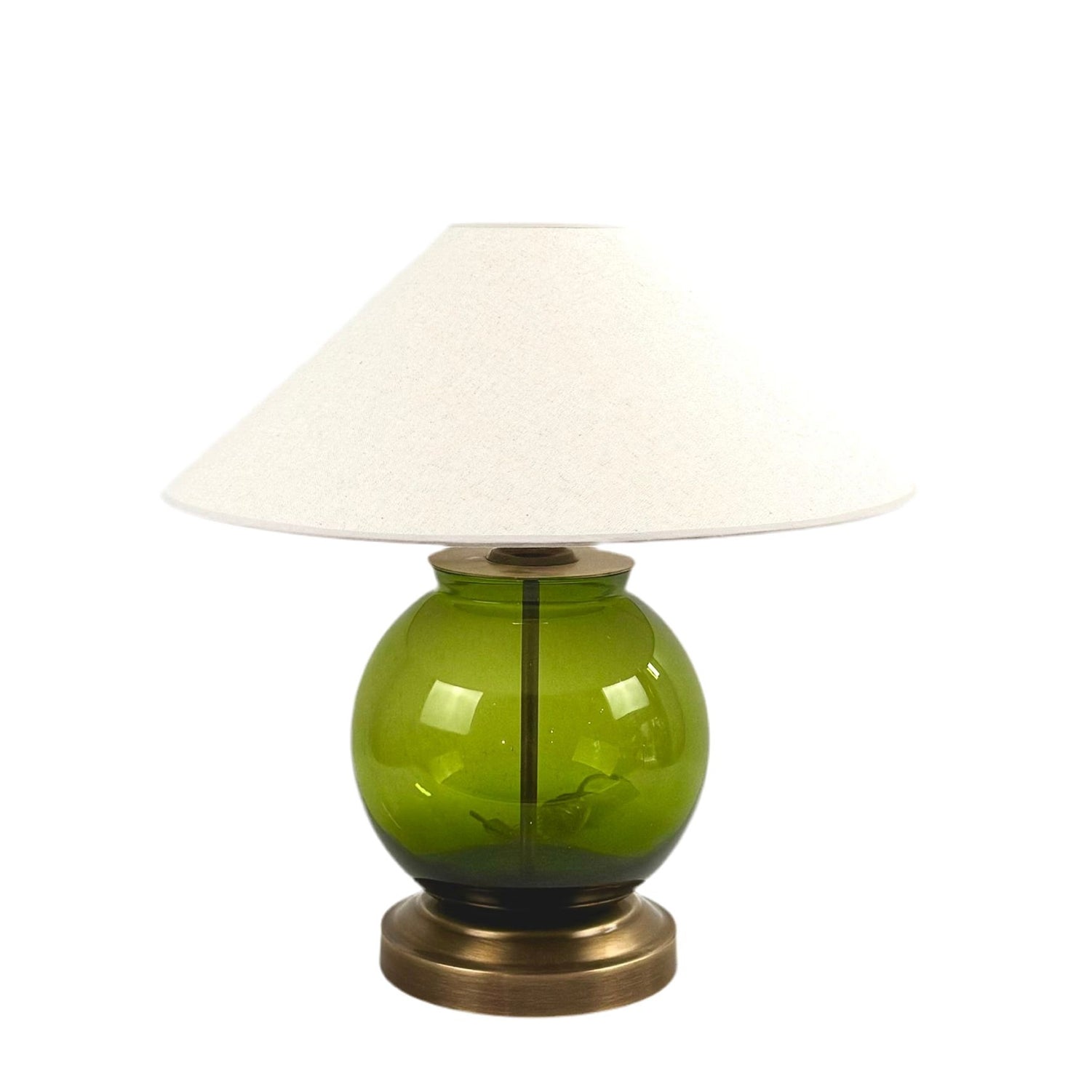 Olive Glass Lampshade