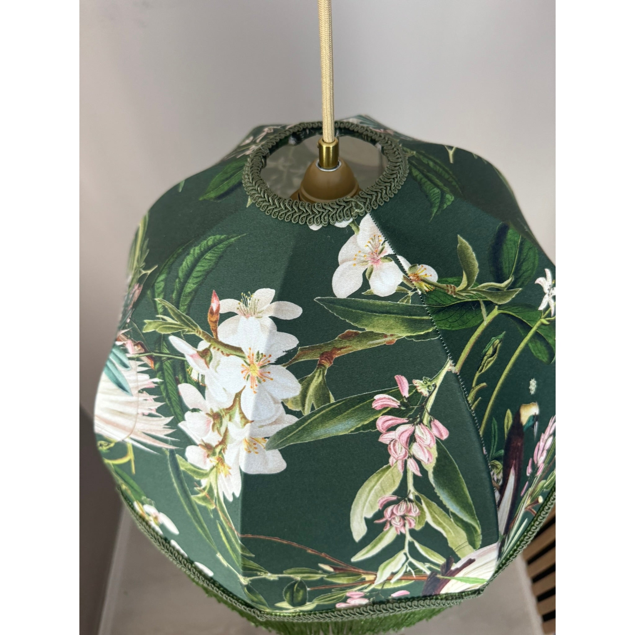 Peacock Fabric Tassel Chandelier 01