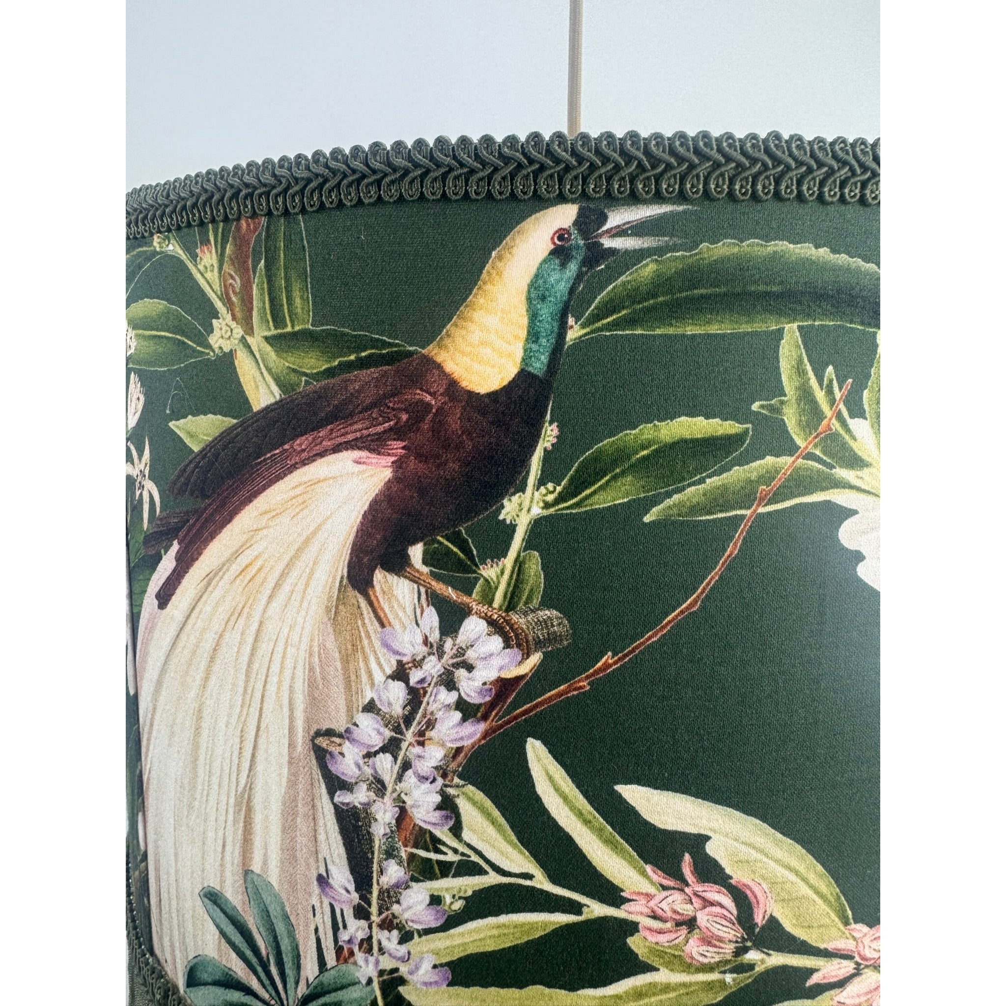 Peacock Fabric Tassel Chandelier 02