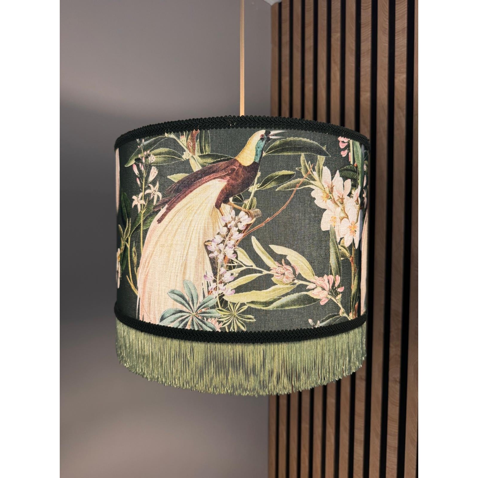 Peacock Fabric Tassel Chandelier 02