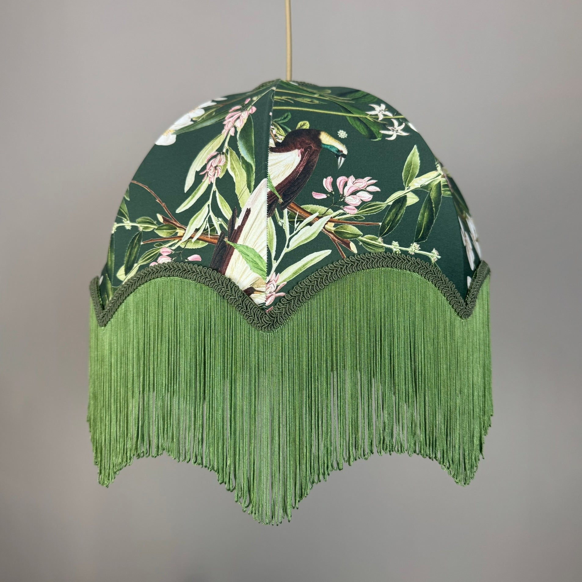 Peacock Fabric Tassel Chandelier 01