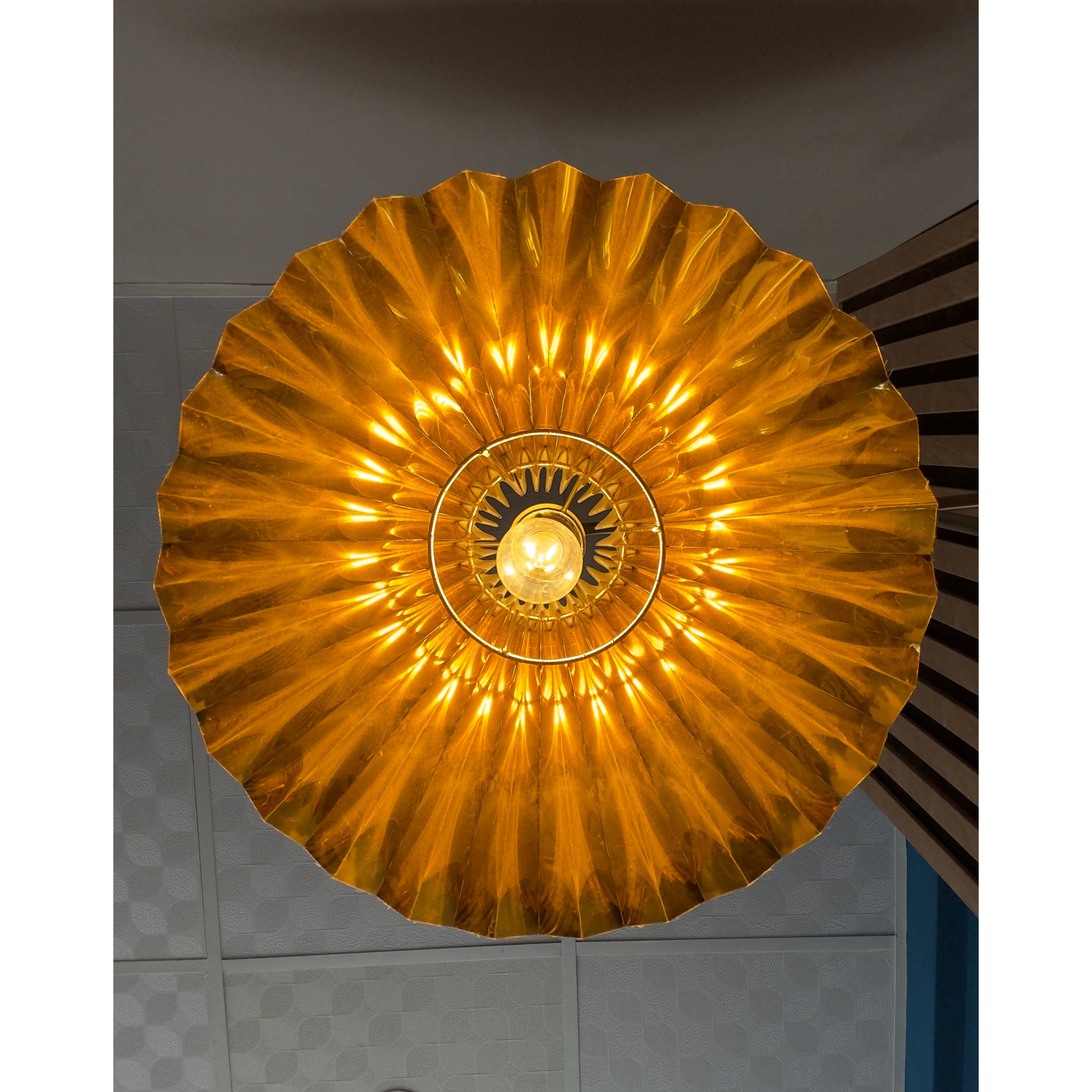 Peacock Floor Lamp Japanese Pleated Headboard