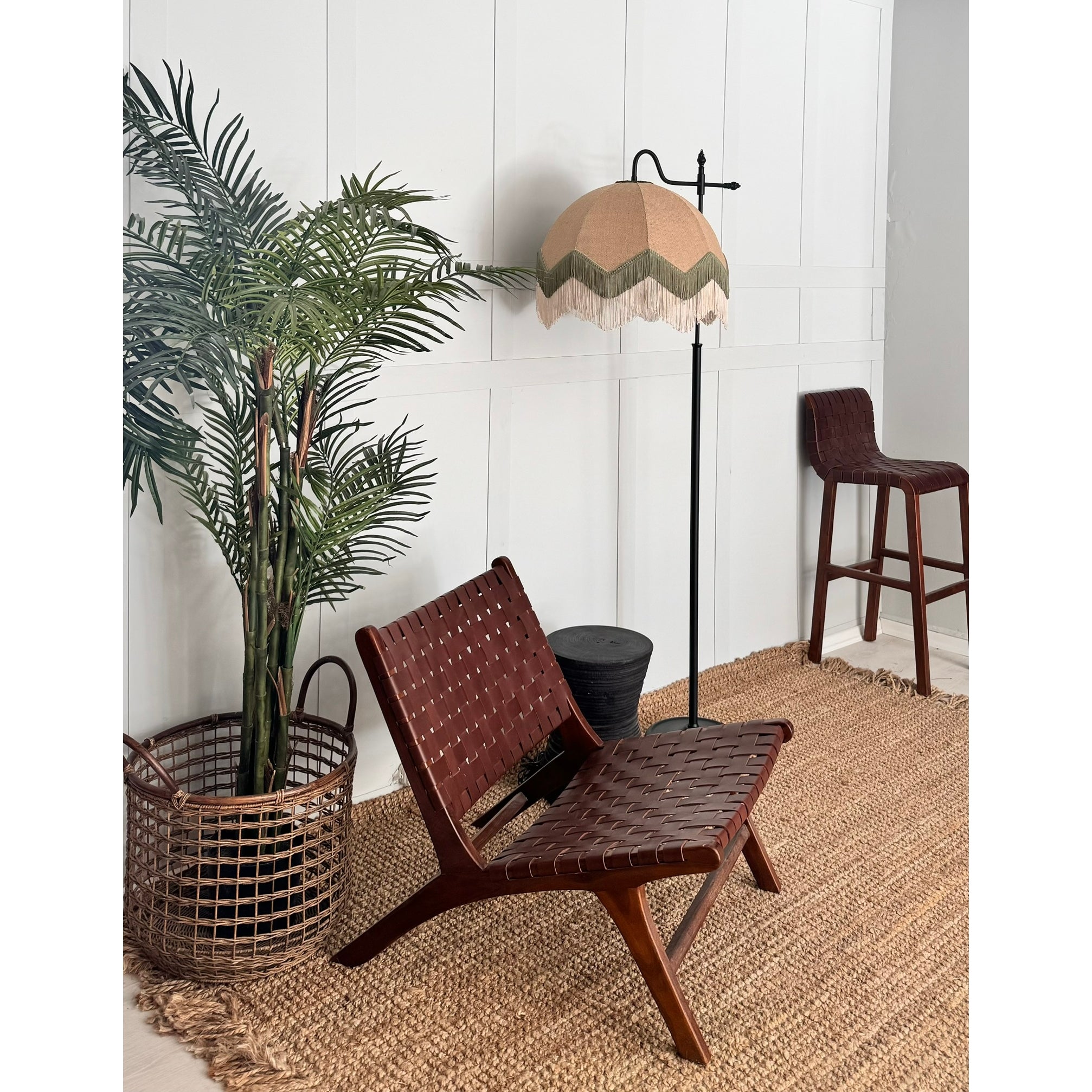 Peacock Floor Lamp Lorenzo Jute Headboard