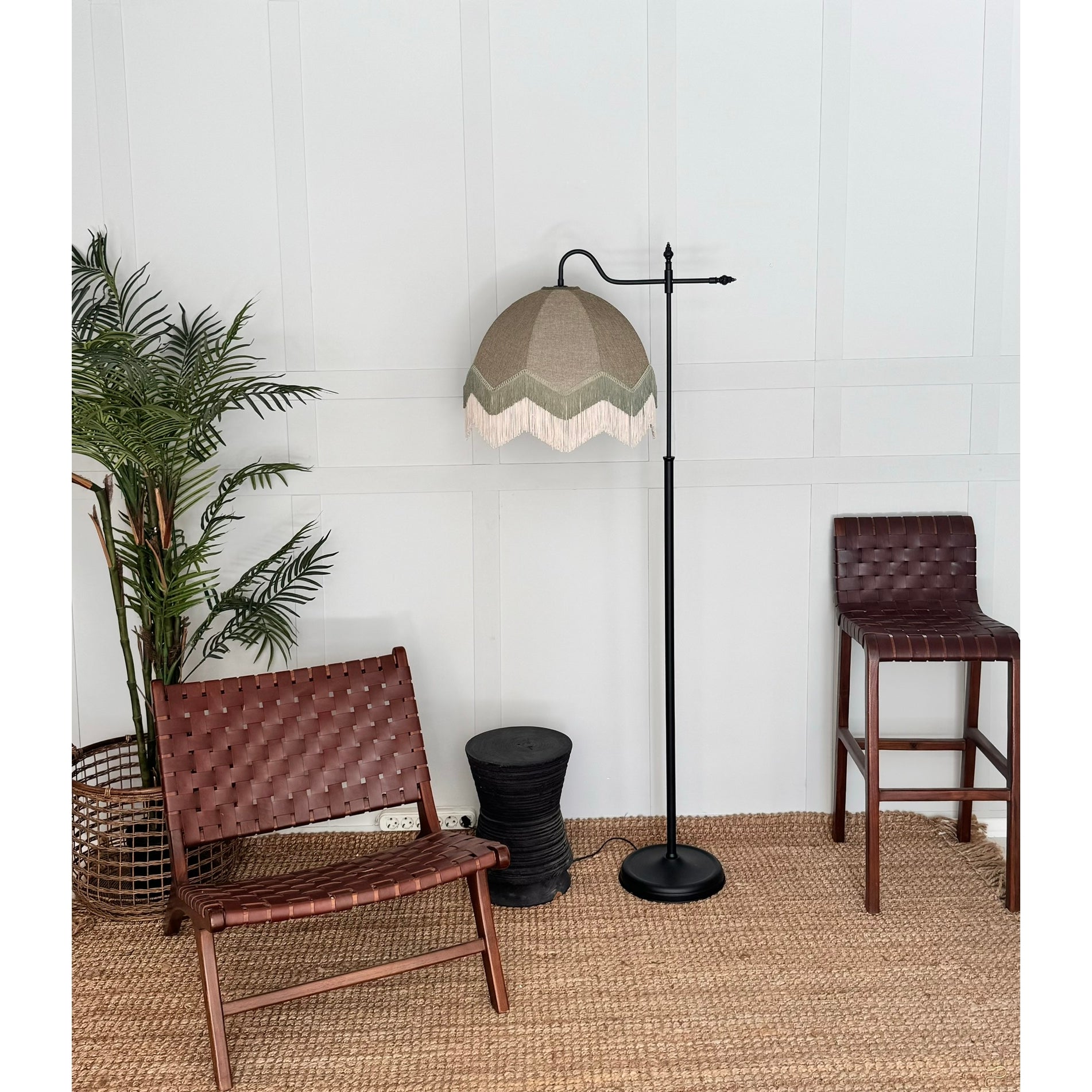 Peacock Floor Lamp Lorenzo Light Green Headboard