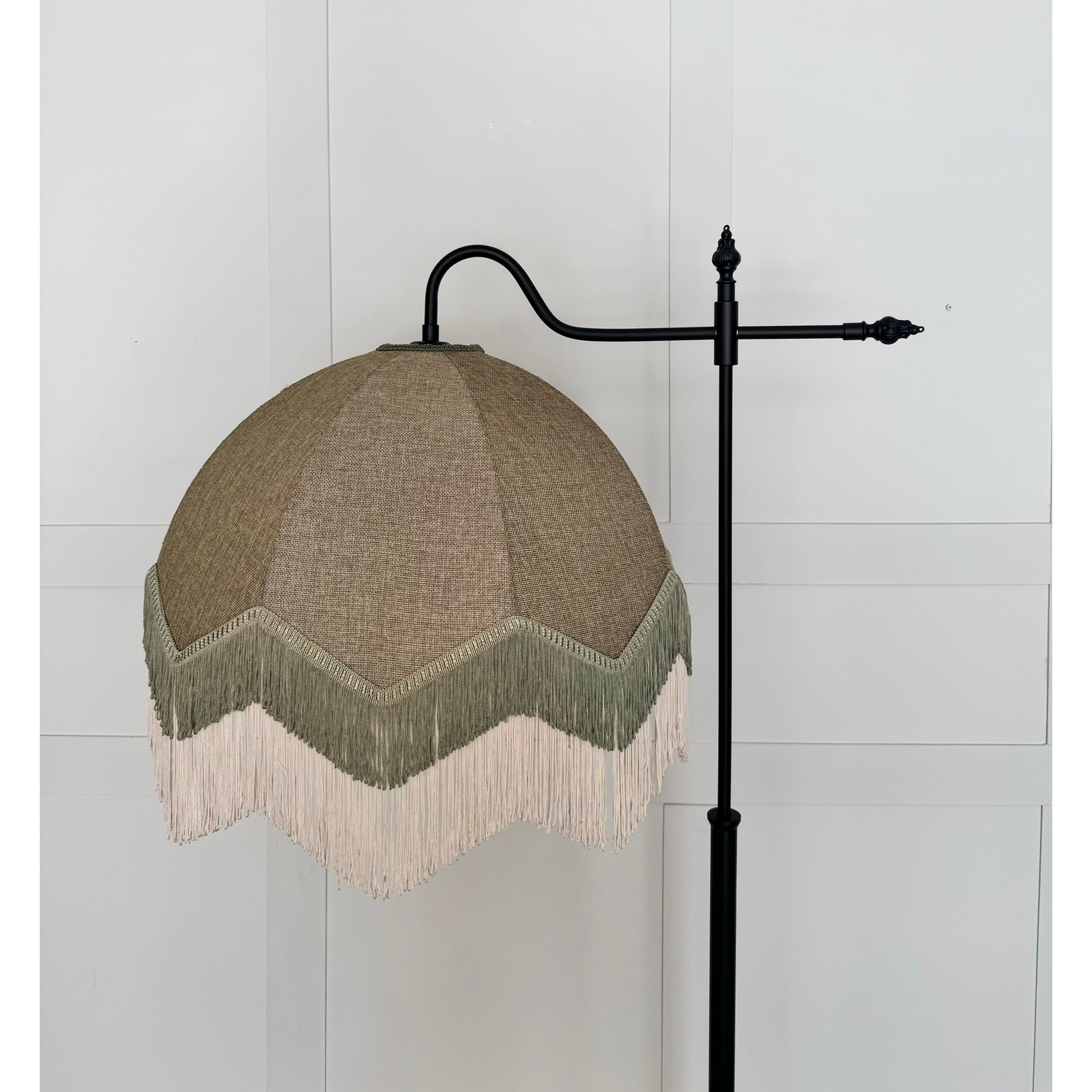 Peacock Floor Lamp Lorenzo Light Green Headboard