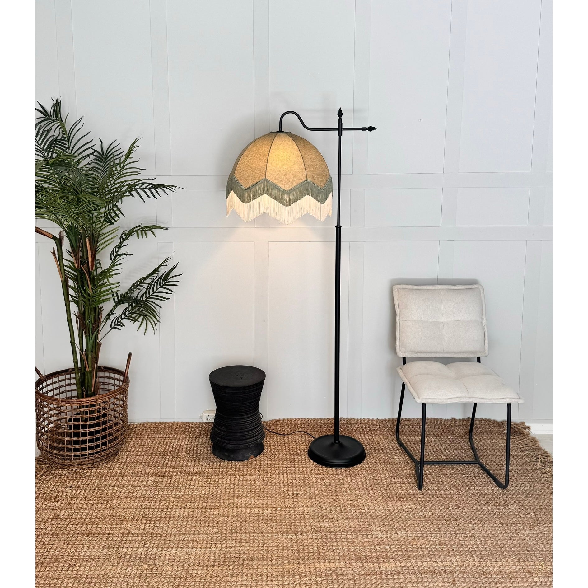 Peacock Floor Lamp Lorenzo Light Green Headboard