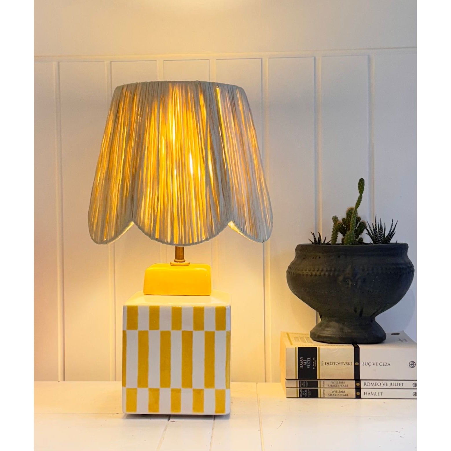 Houndstooth Handmade Ceramic Lampshade