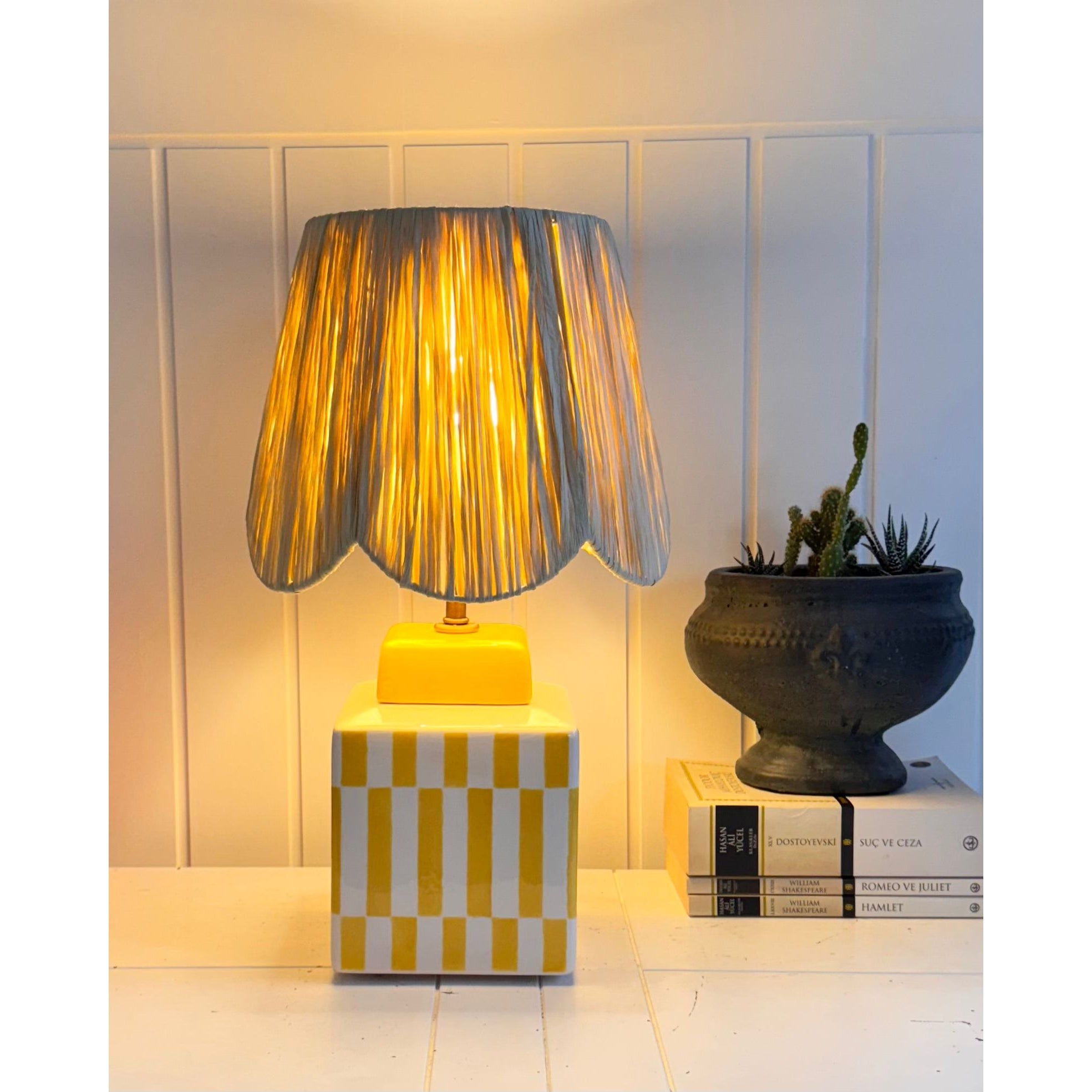 Houndstooth Handmade Ceramic Lampshade