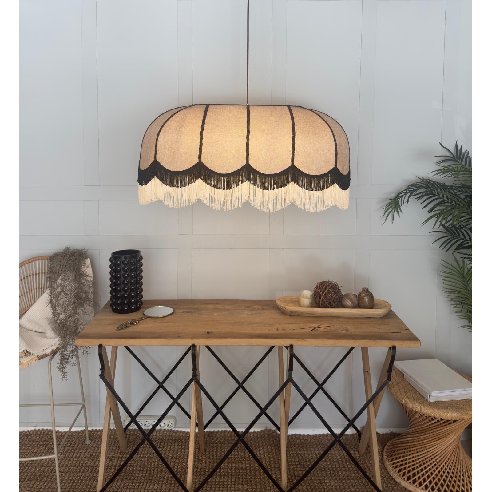 Rennes Black Island Kitchen / Dining Table Top Chandelier