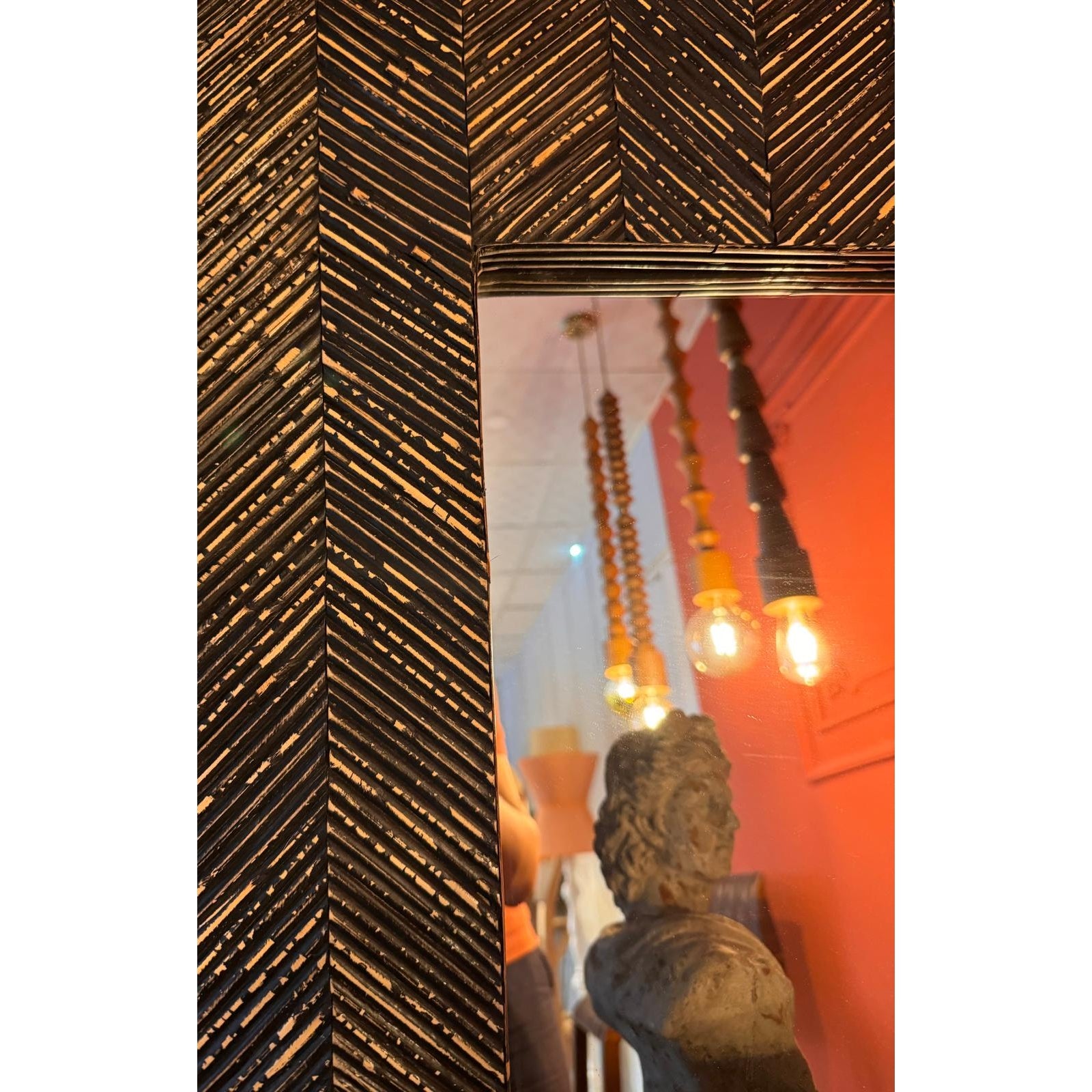 Rustic Natural Wood Chandelier with 4 Lights