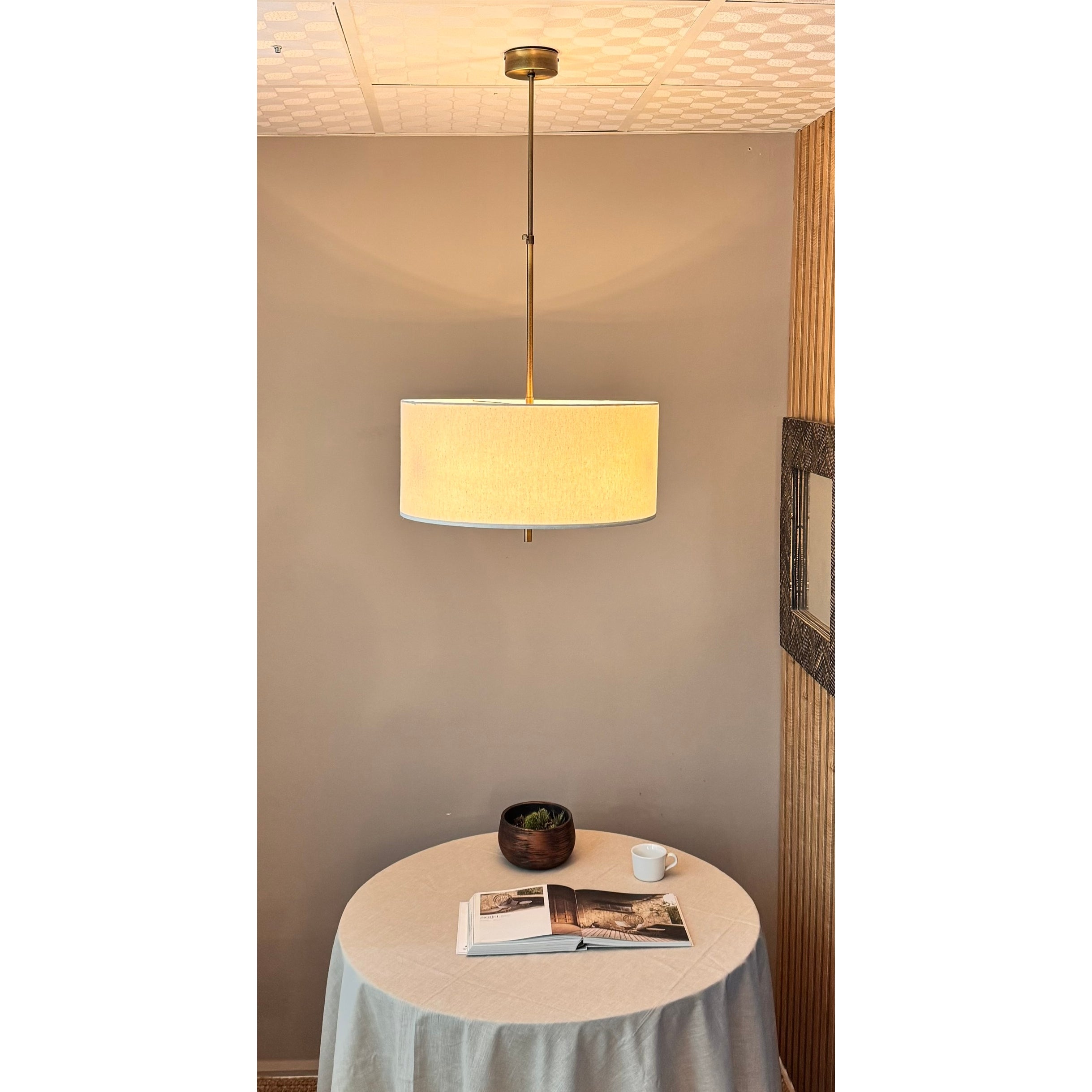Tina Natural Linen Chandelier